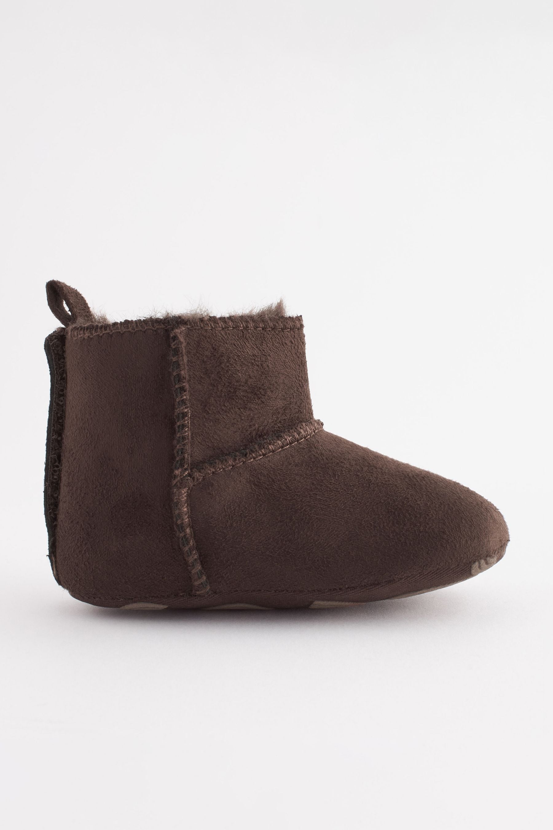 Chocolate Brown Warm Lined Baby Pull On Boots (0-24mths)