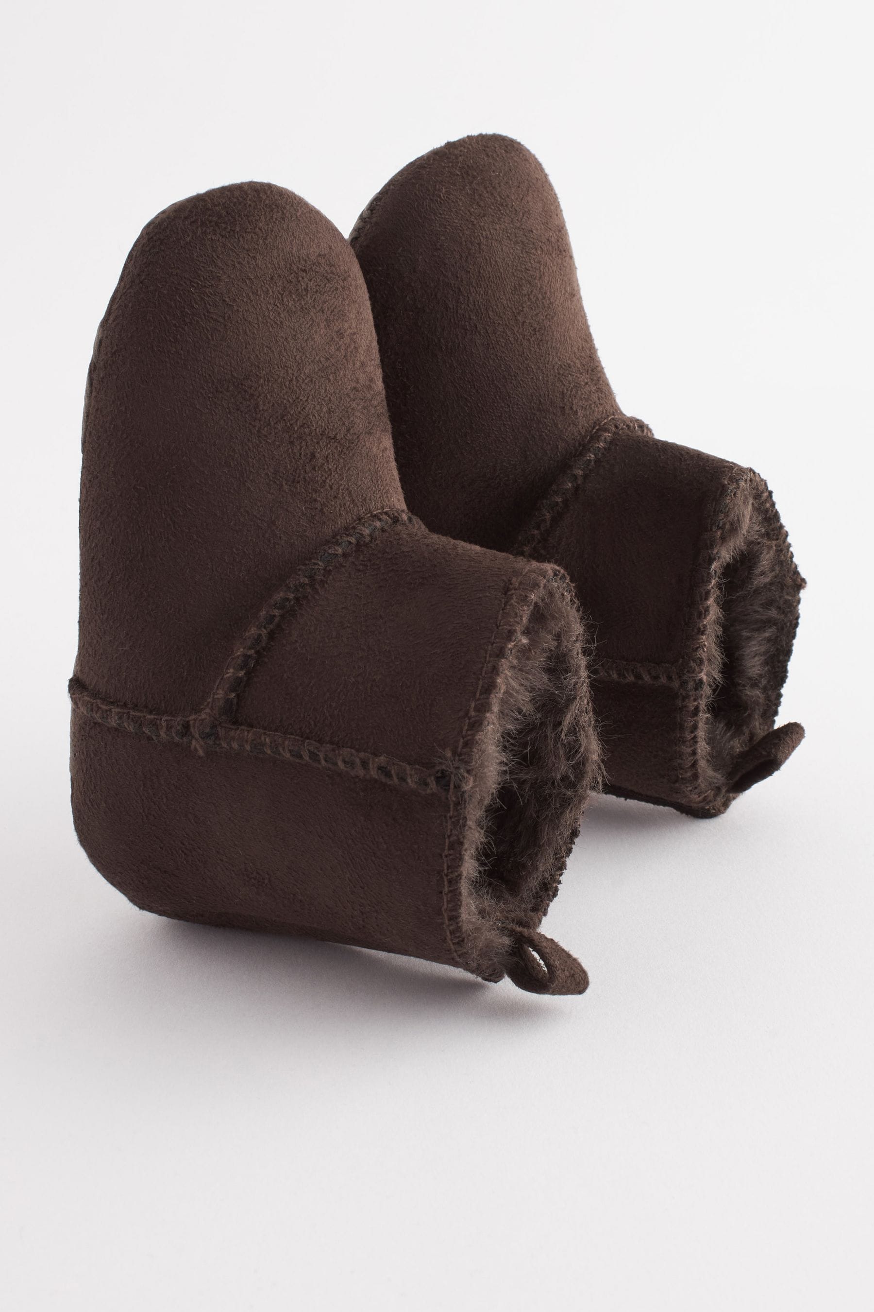 Chocolate Brown Warm Lined Baby Pull On Boots (0-24mths)