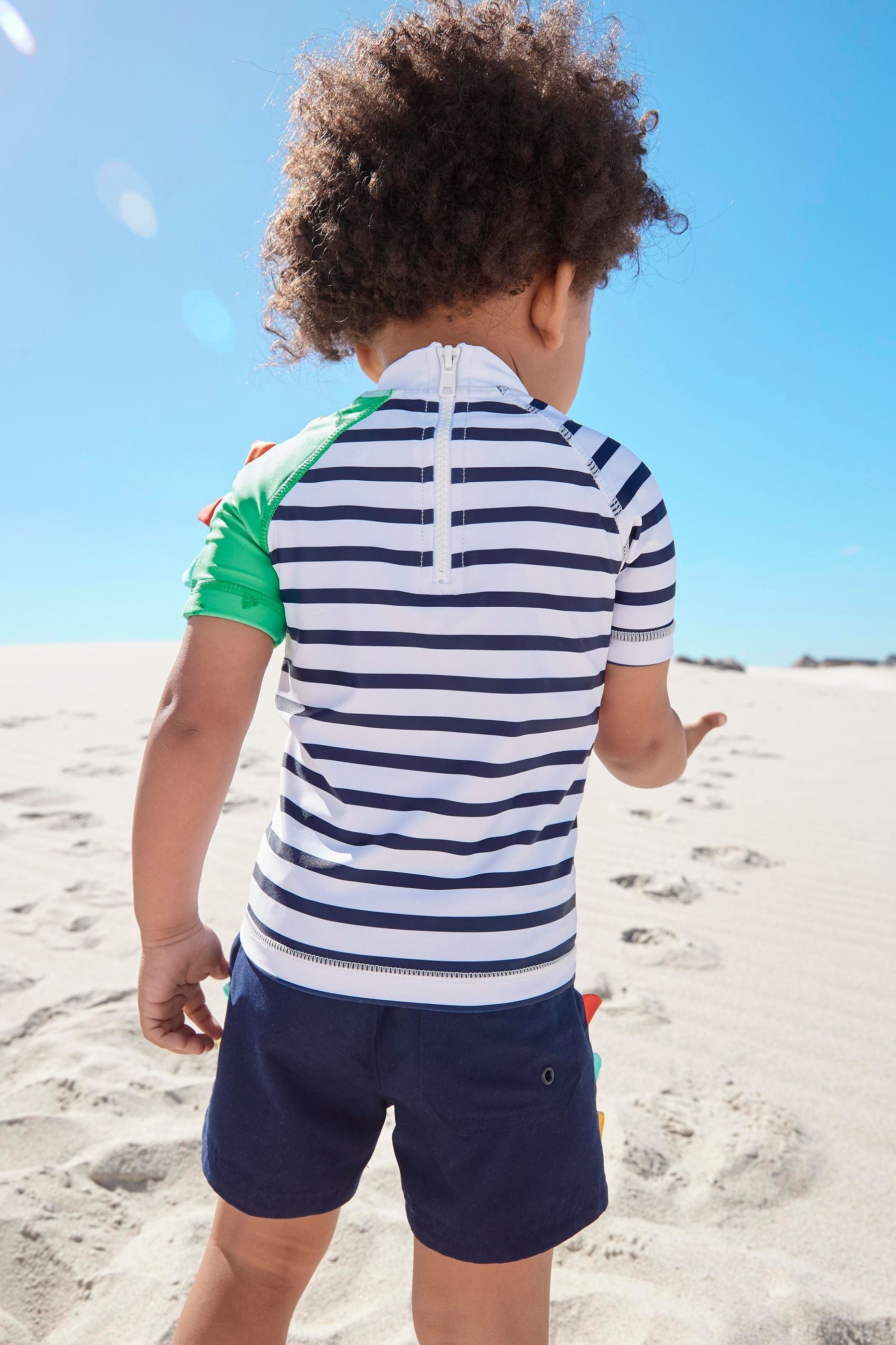 Stripy Crocodile 2 Piece Rash Vest And Shorts Set (3mths-7yrs)