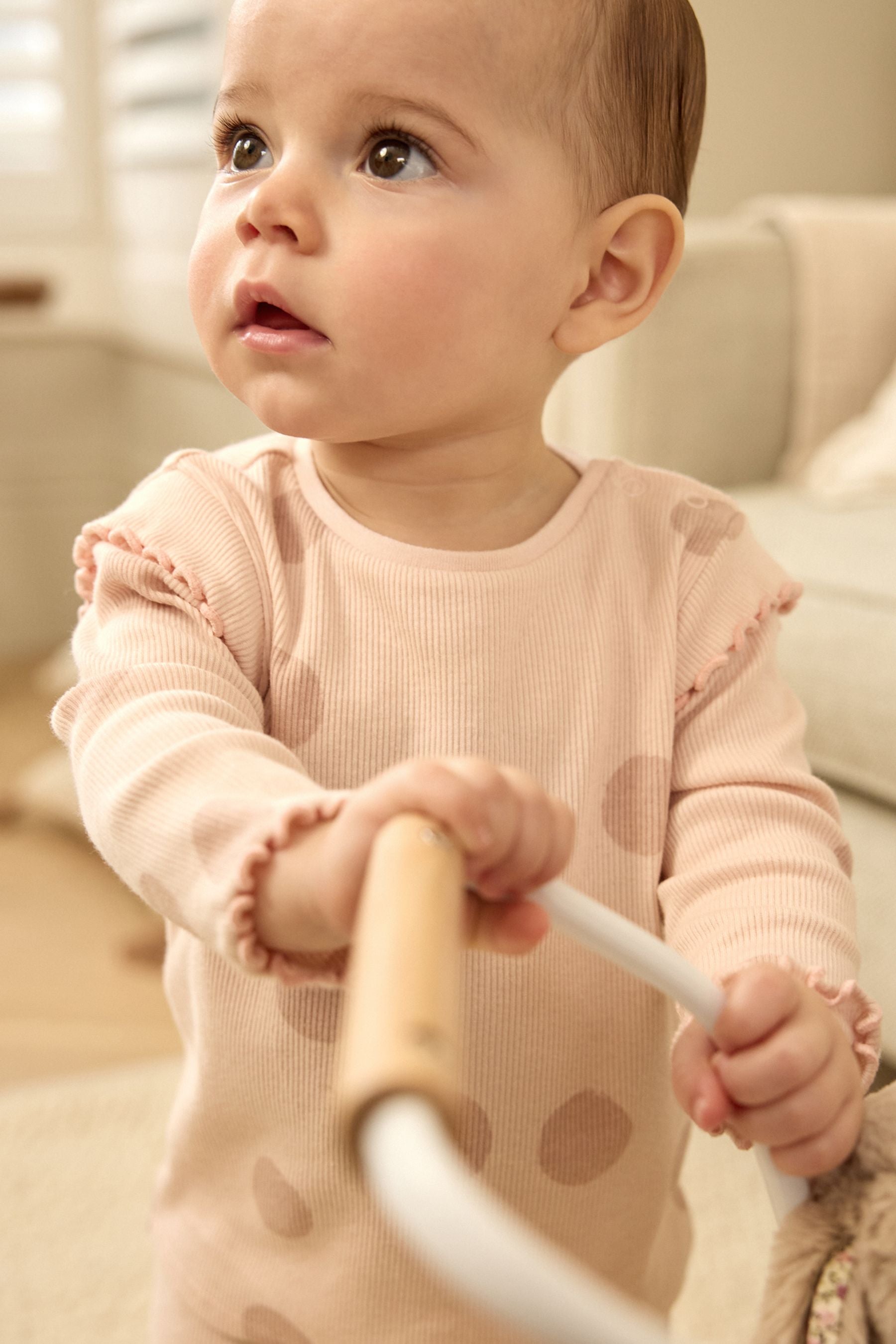 Pink Spot Baby Top And Leggings Set