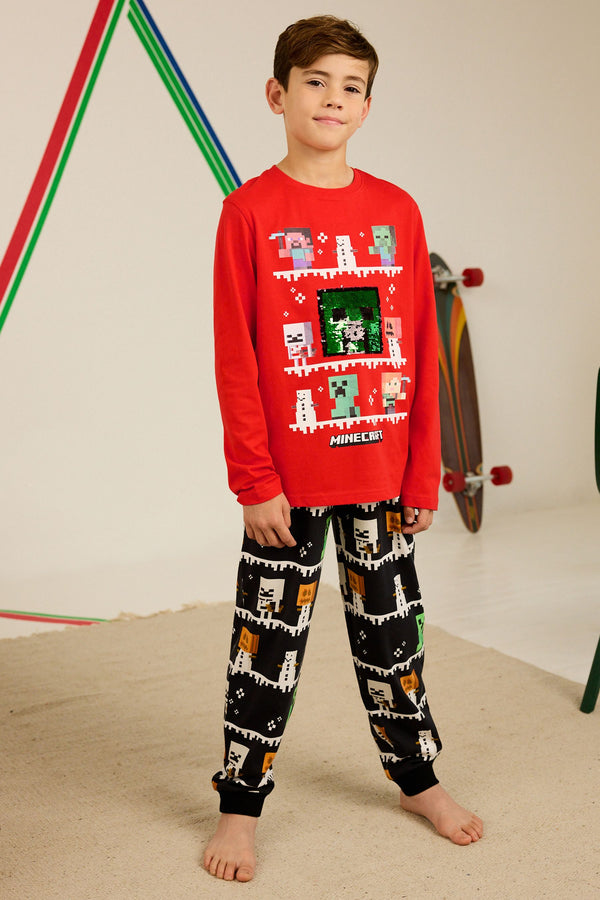 Minecraft Red/Black Christmas Pyjamas (5-16yrs)