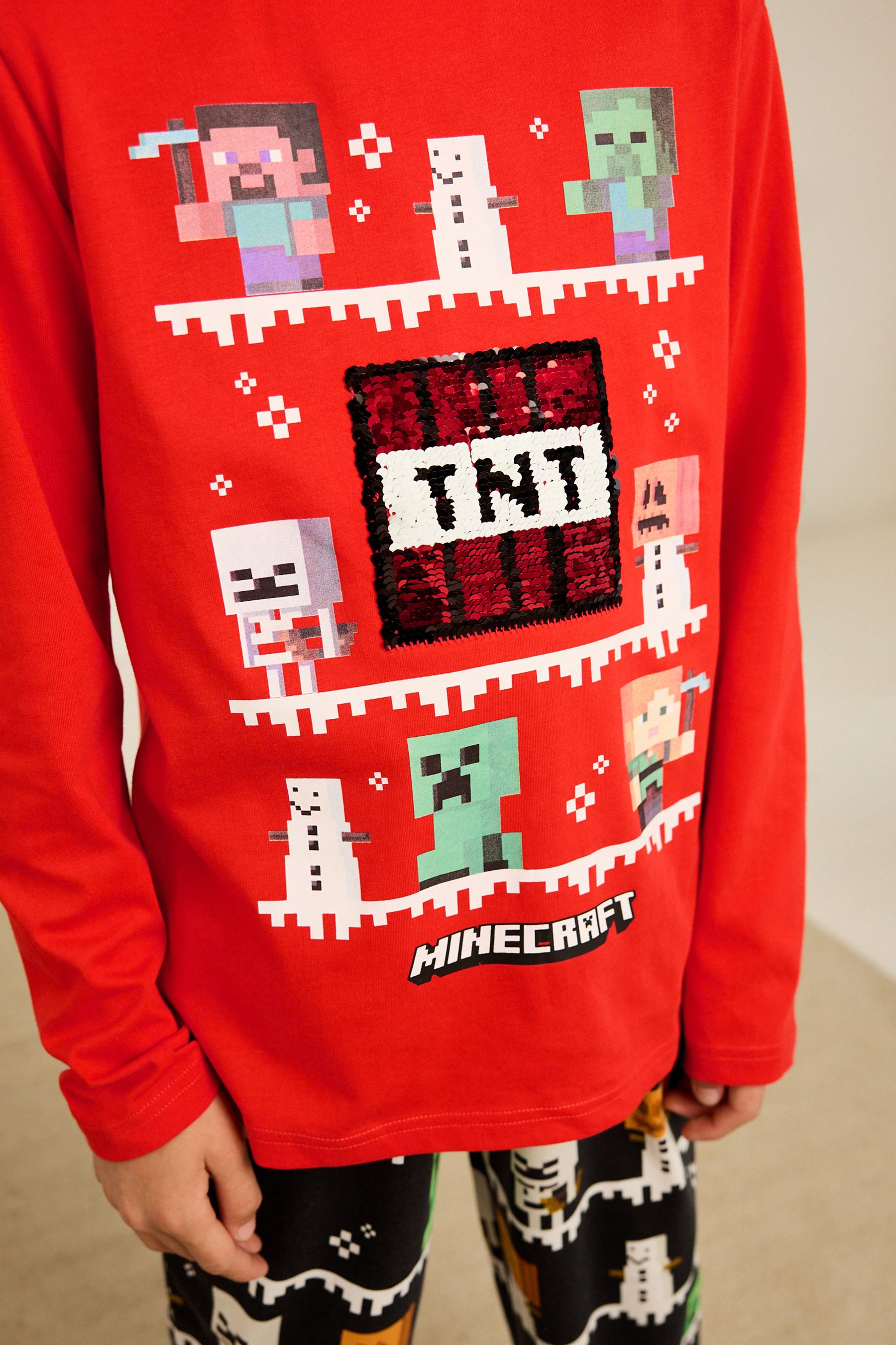 Minecraft Red/Black Christmas Pyjamas (5-16yrs)