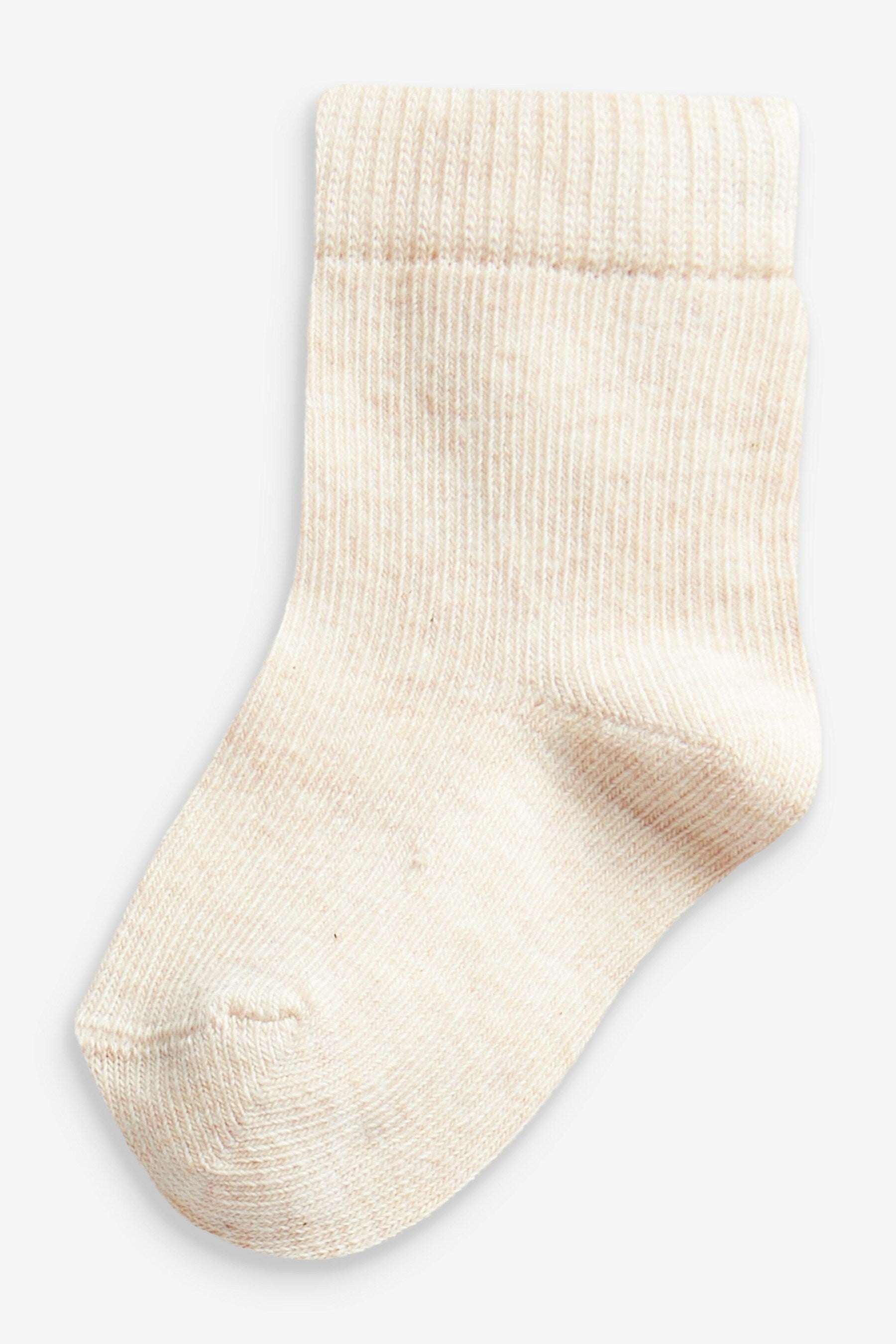 Neutral Star 7 Pack Cotton Rich Baby Socks (0mths-2yrs)