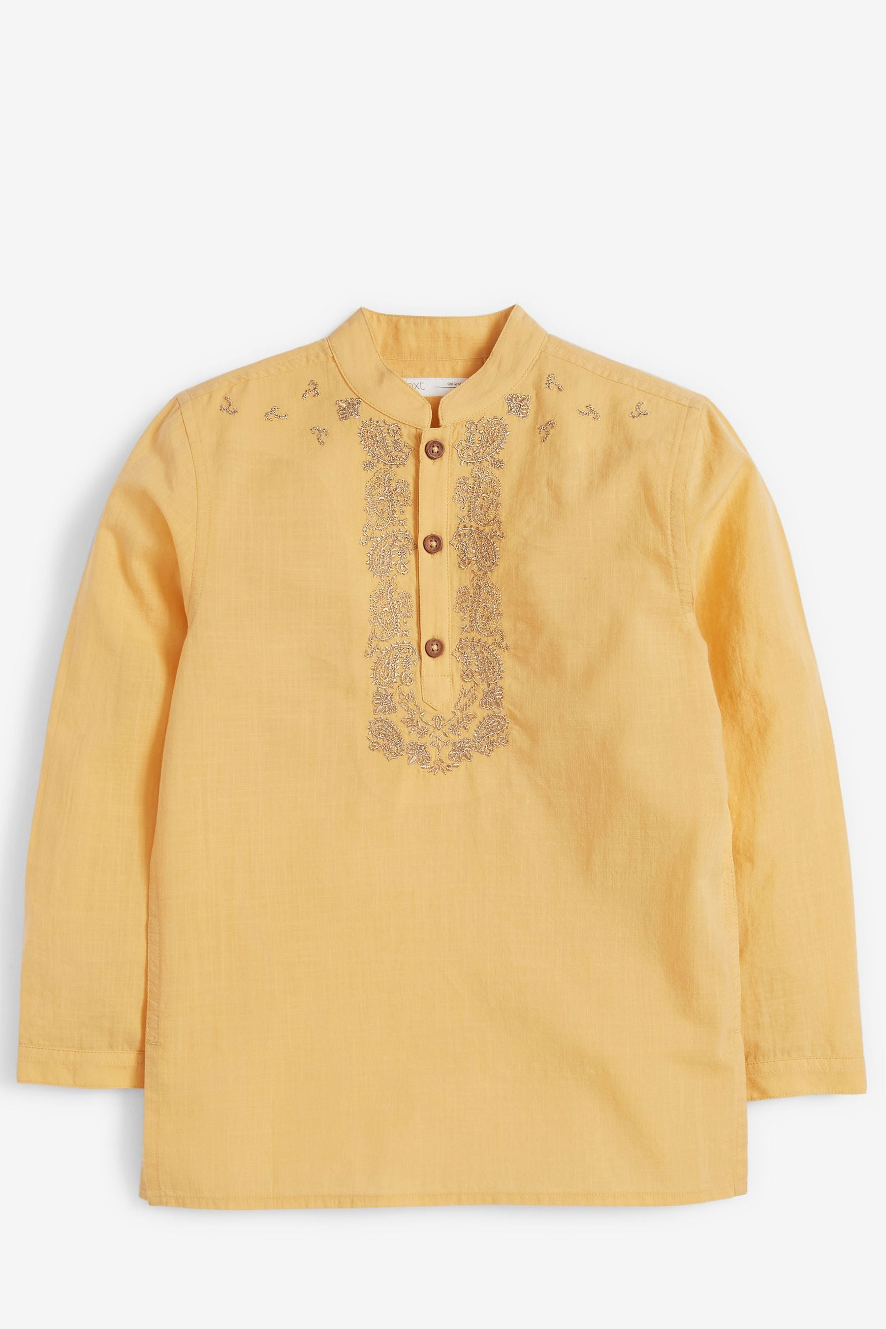 Yellow Embroidered Boys Kurta (3-16yrs)