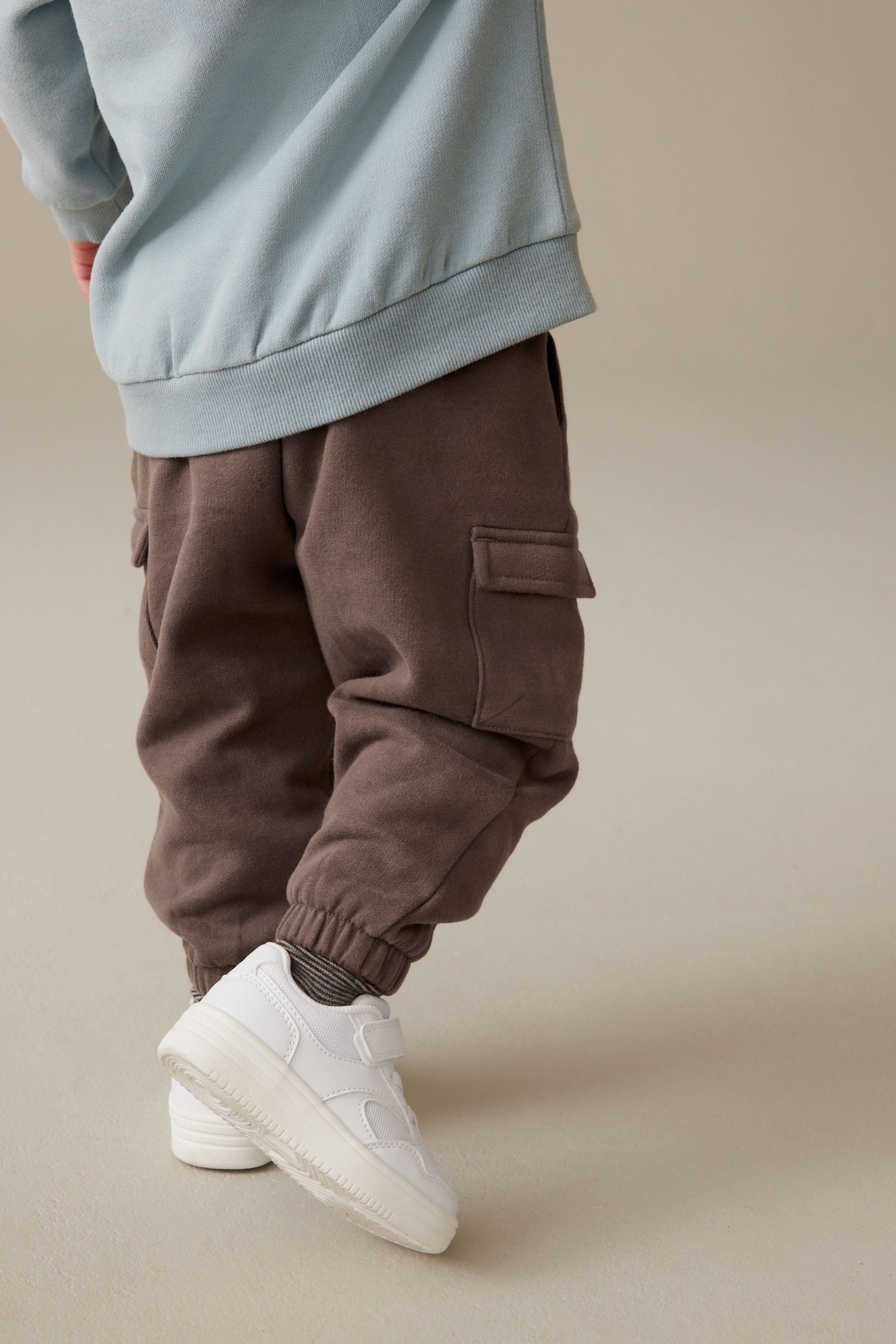 Blue/Brown Utility Oversized Sweatshirt And Joggers Set (3mths-7yrs)