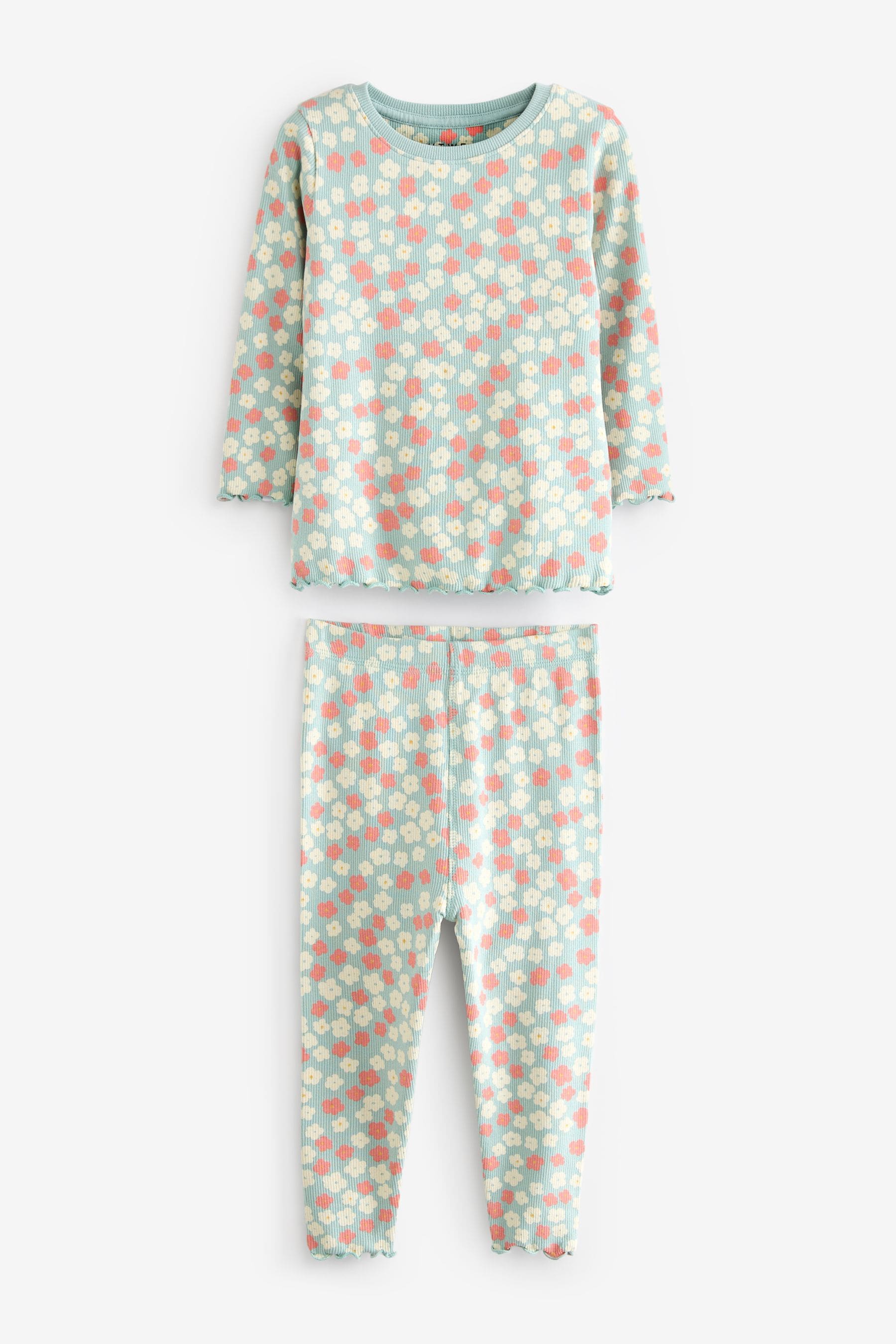 Pink/Cream Ditsy Floral Pyjamas 3 Pack (9mths-16yrs)