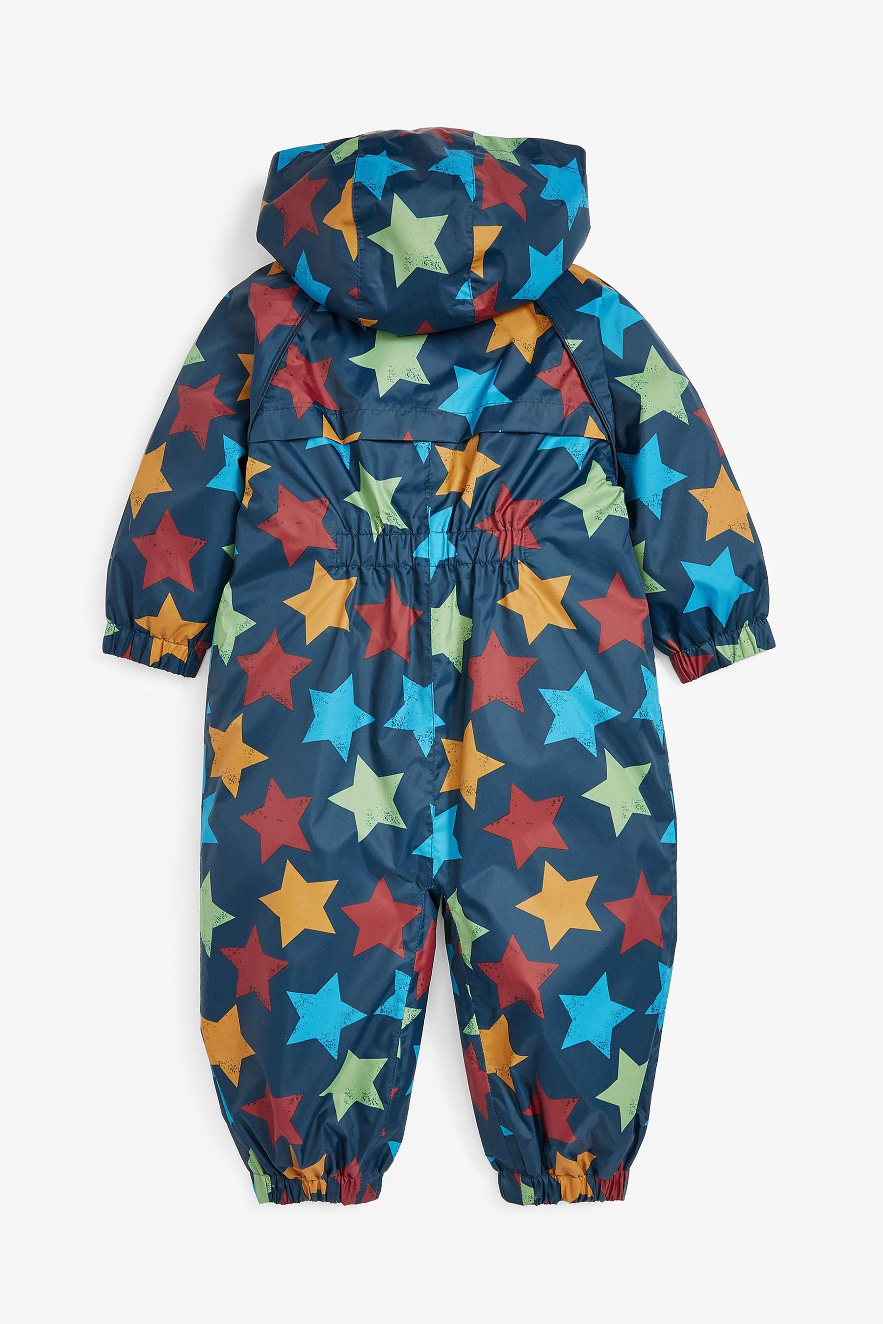 Navy Blue Star Waterproof Fleece Lined Puddlesuit (3mths-7yrs)