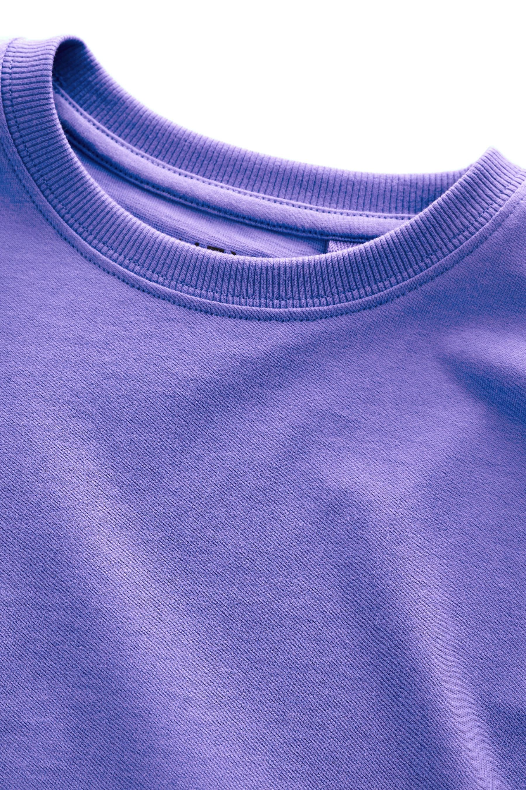 Purple Cotton Short Sleeve T-Shirt (3-16yrs)