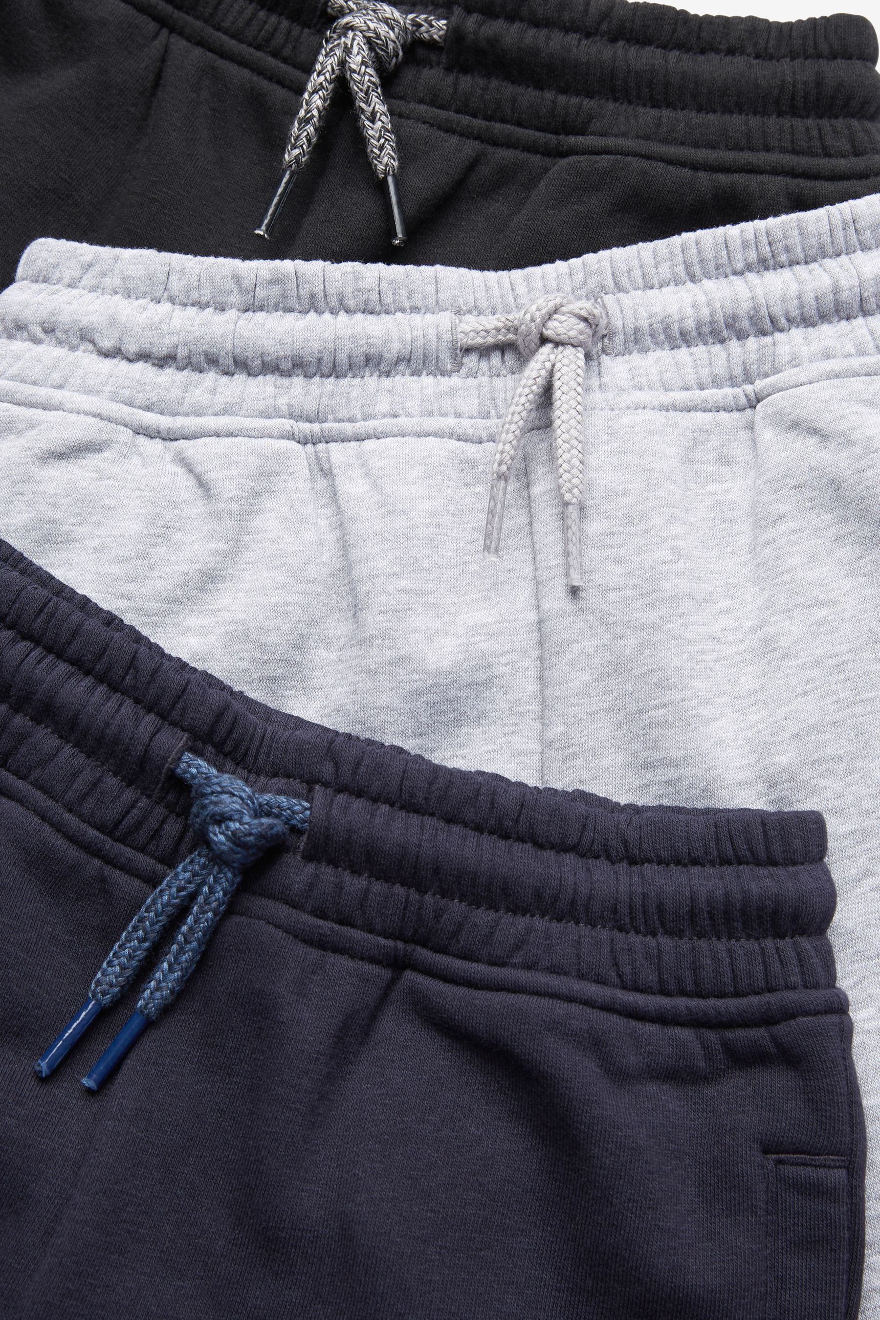 Black/Grey/Navy Blue Joggers 3 Pack (3-16yrs)