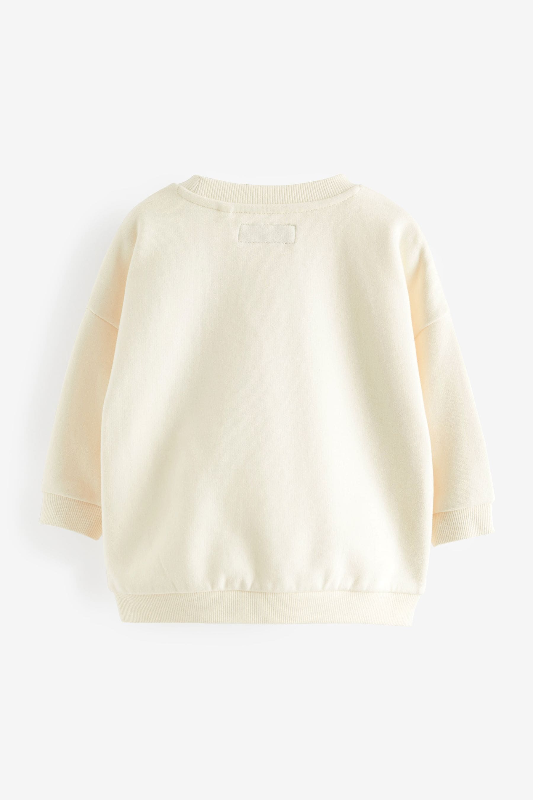 Ecru White Smile Oversized Printed Sweatshirt (3mths-7yrs)