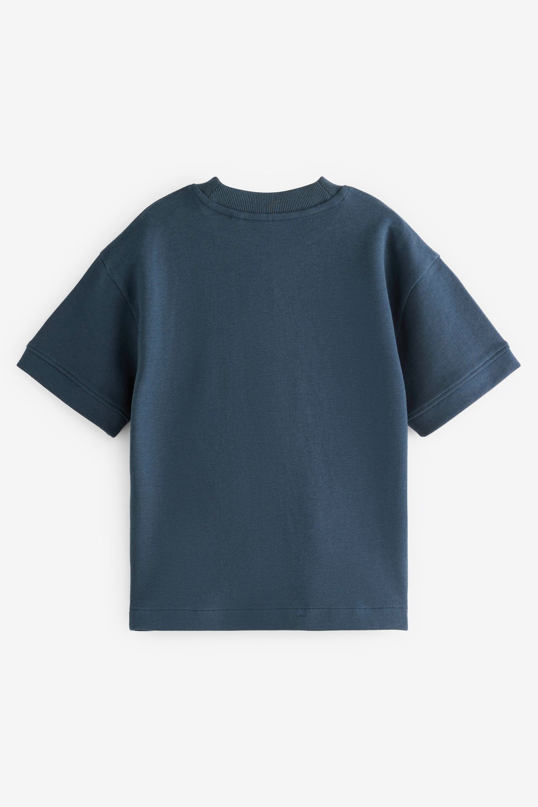 Navy Blue Relaxed Fit Heavyweight T-Shirt (3-16yrs)