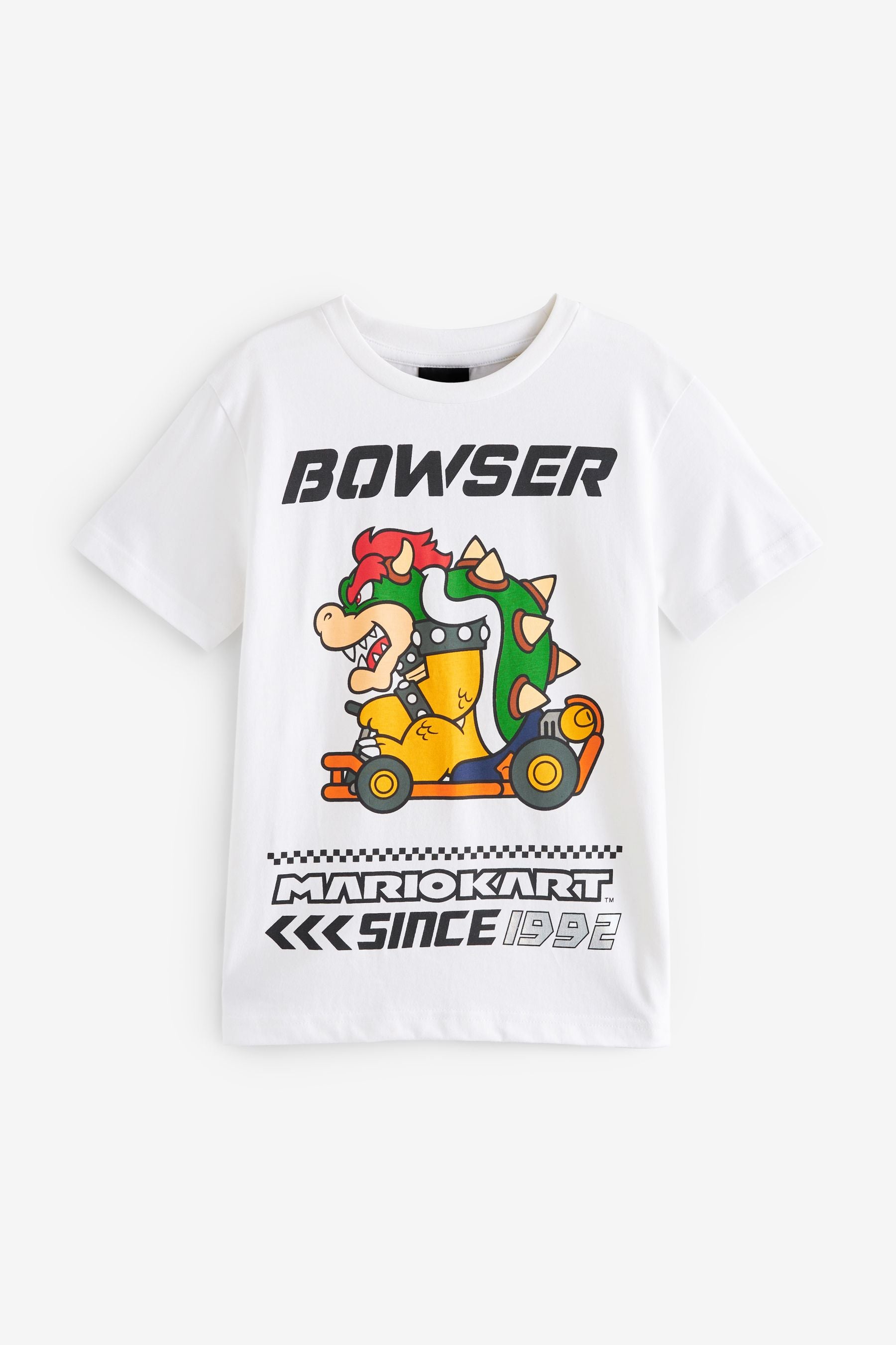 Bowser White Gaming T-Shirt (3-16yrs)