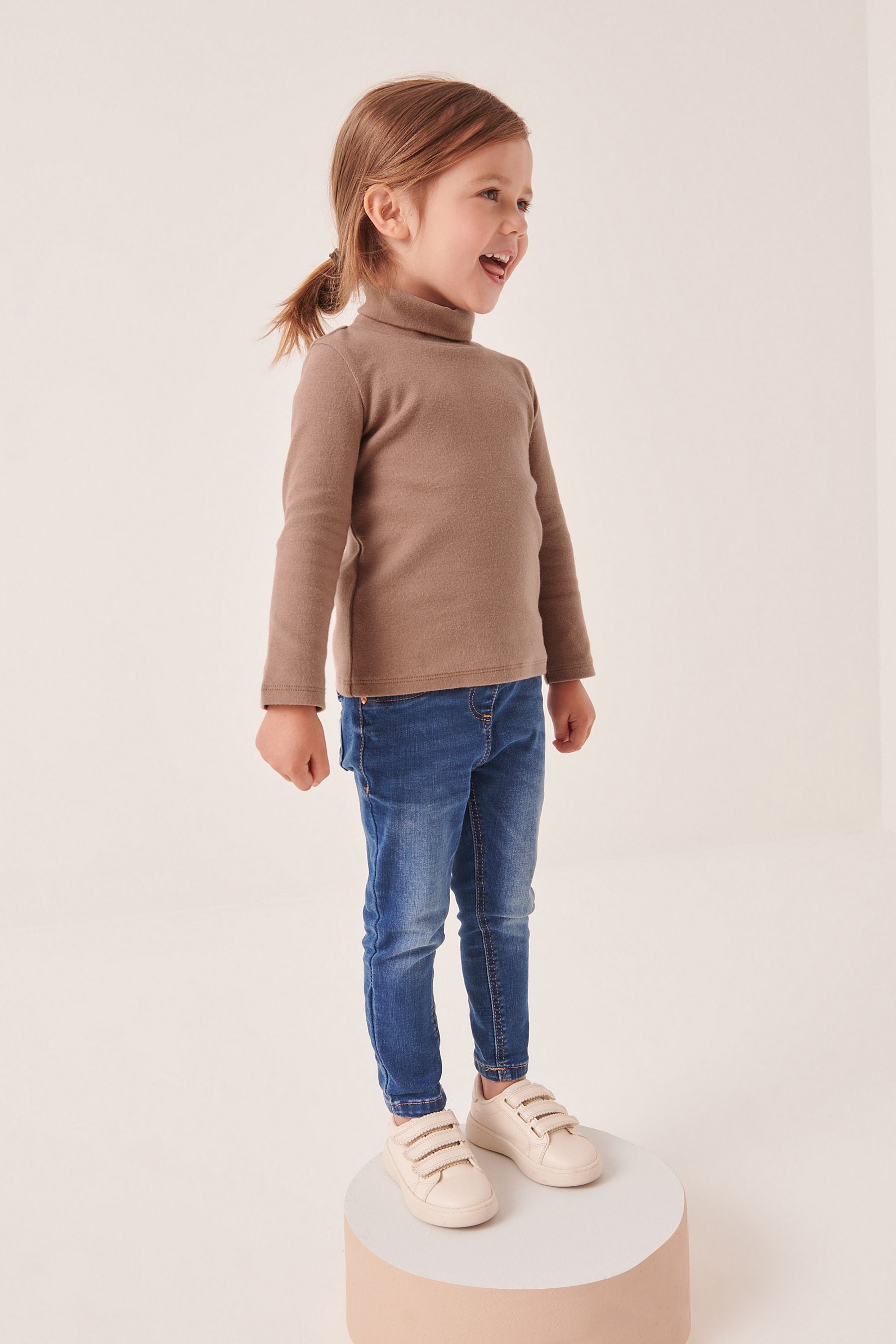 Brown Roll Neck Top (3mths-7yrs)