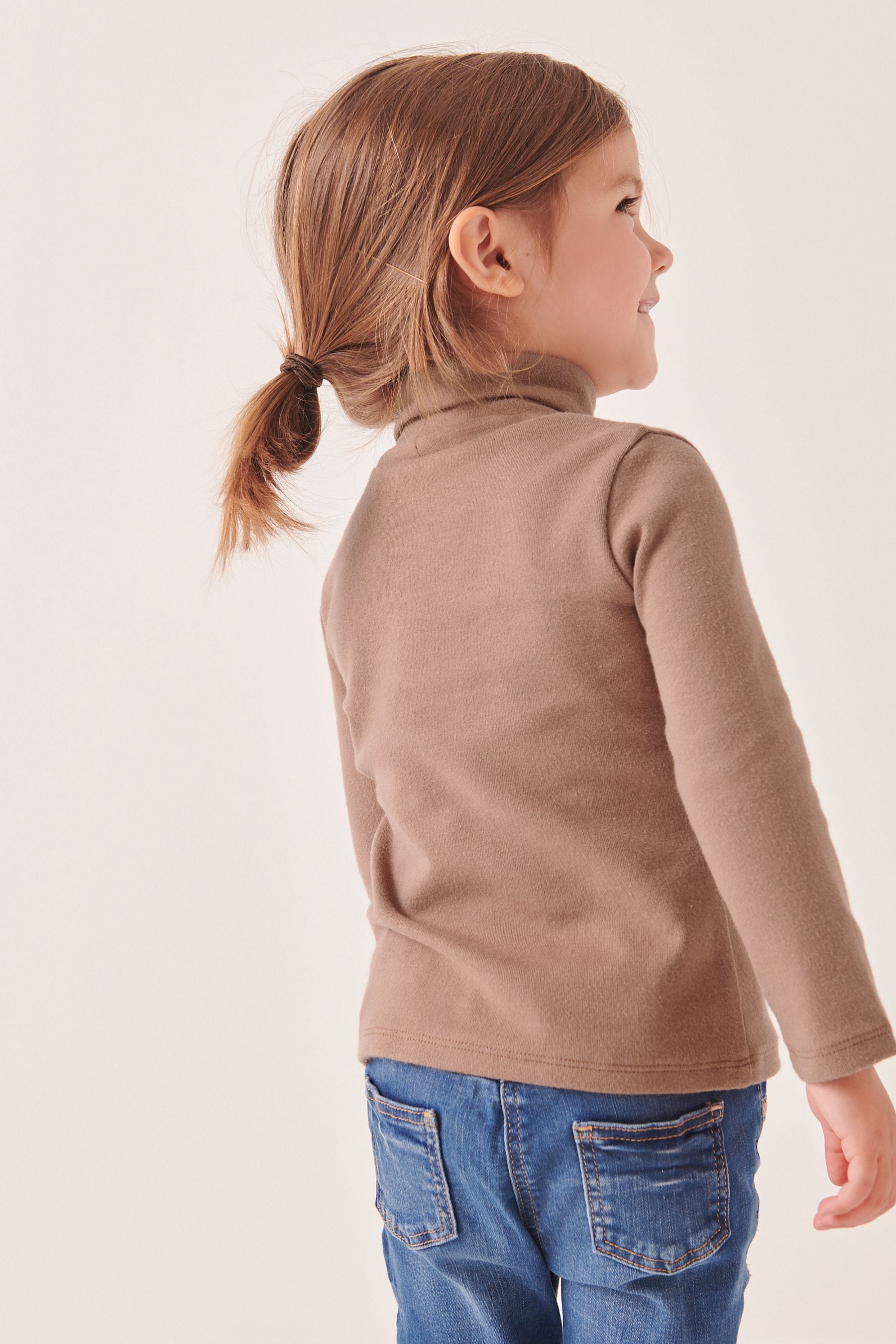 Brown Roll Neck Top (3mths-7yrs)