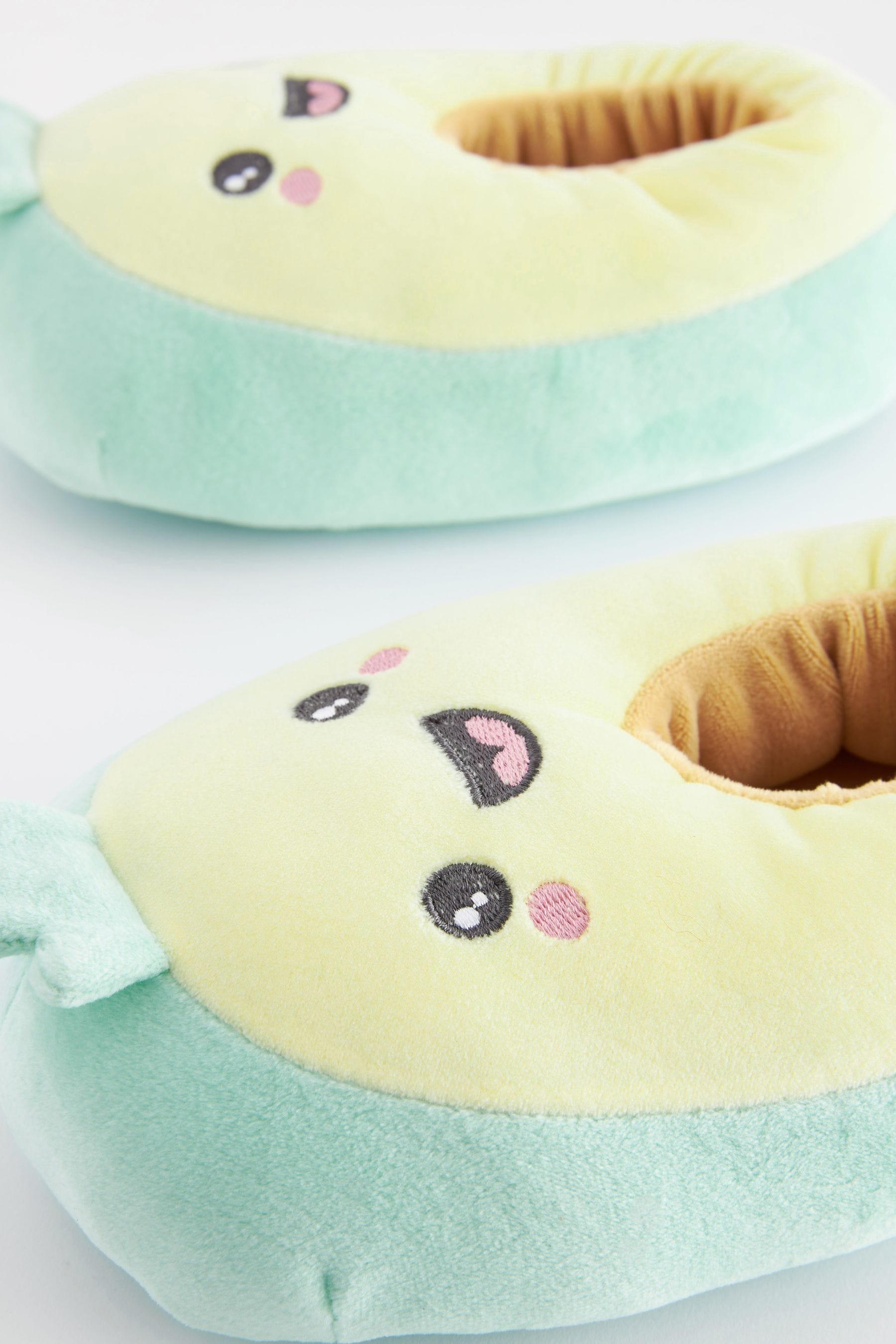 Green Avocado Plush Slippers