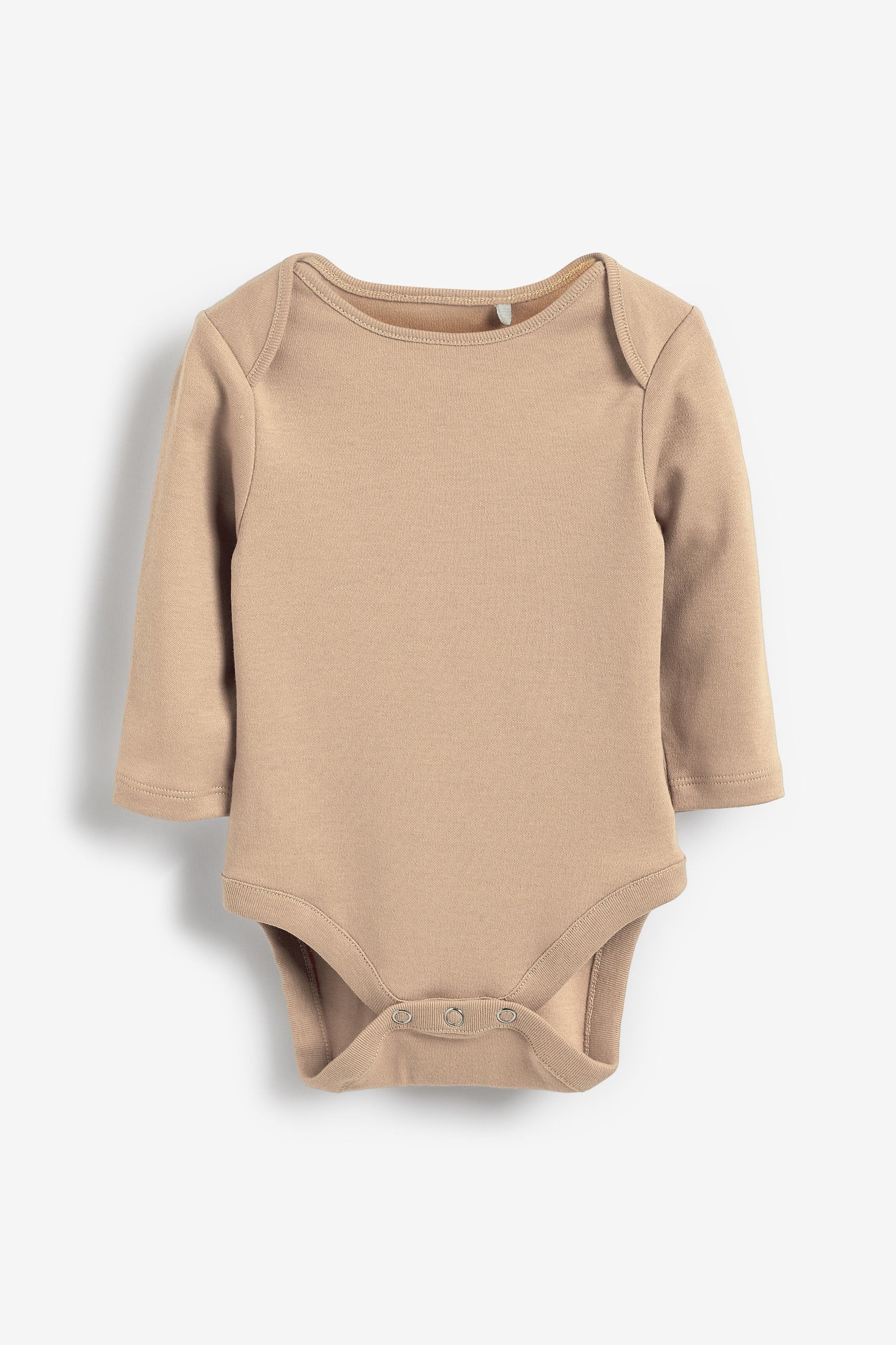 Tan Brown Baby 5 Pack Long Sleeve Bodysuits (0mths-3yrs)