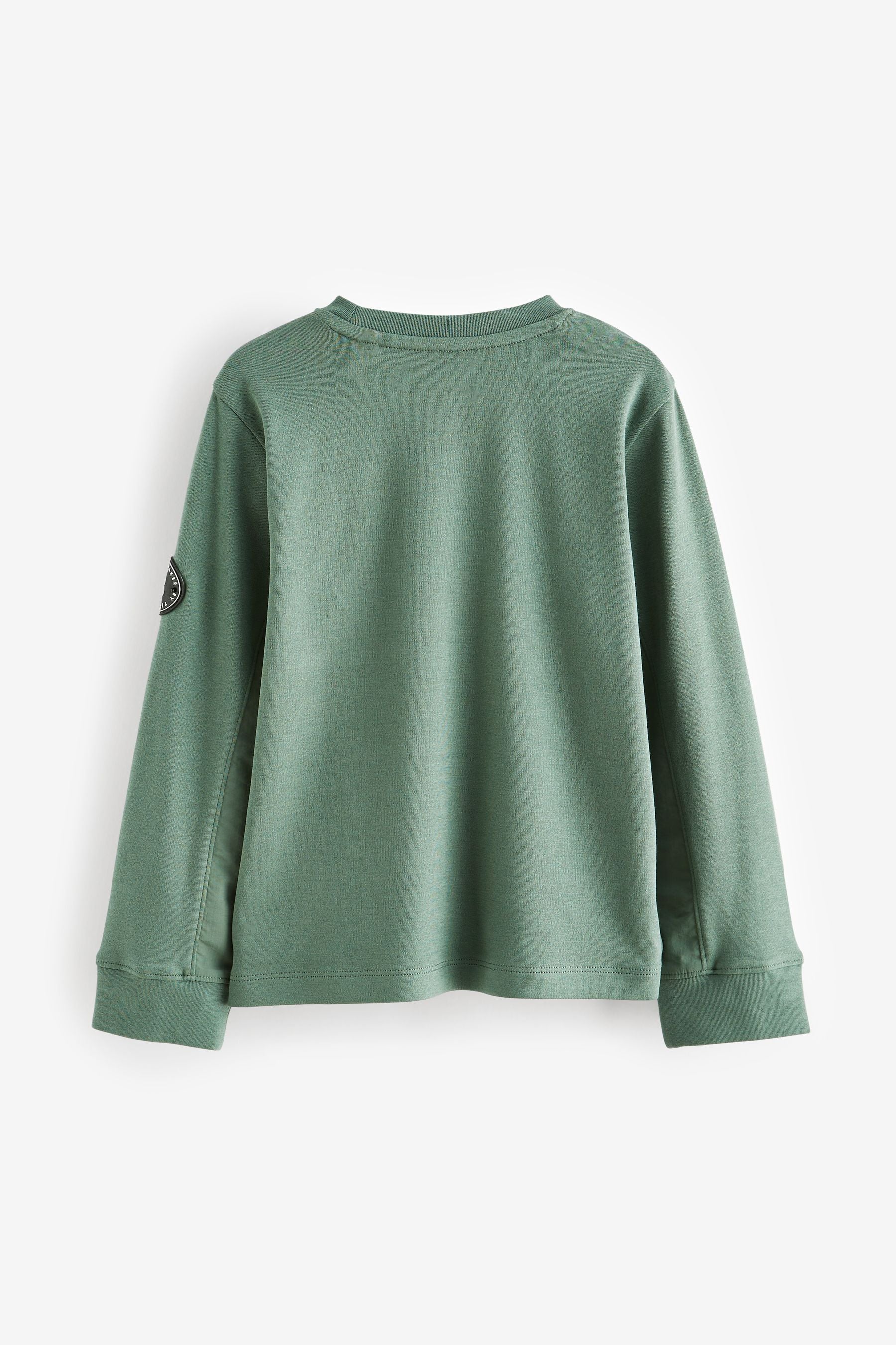 Khaki Green Baker by Ted Baker Long Sleeve Pocket T-Shirt