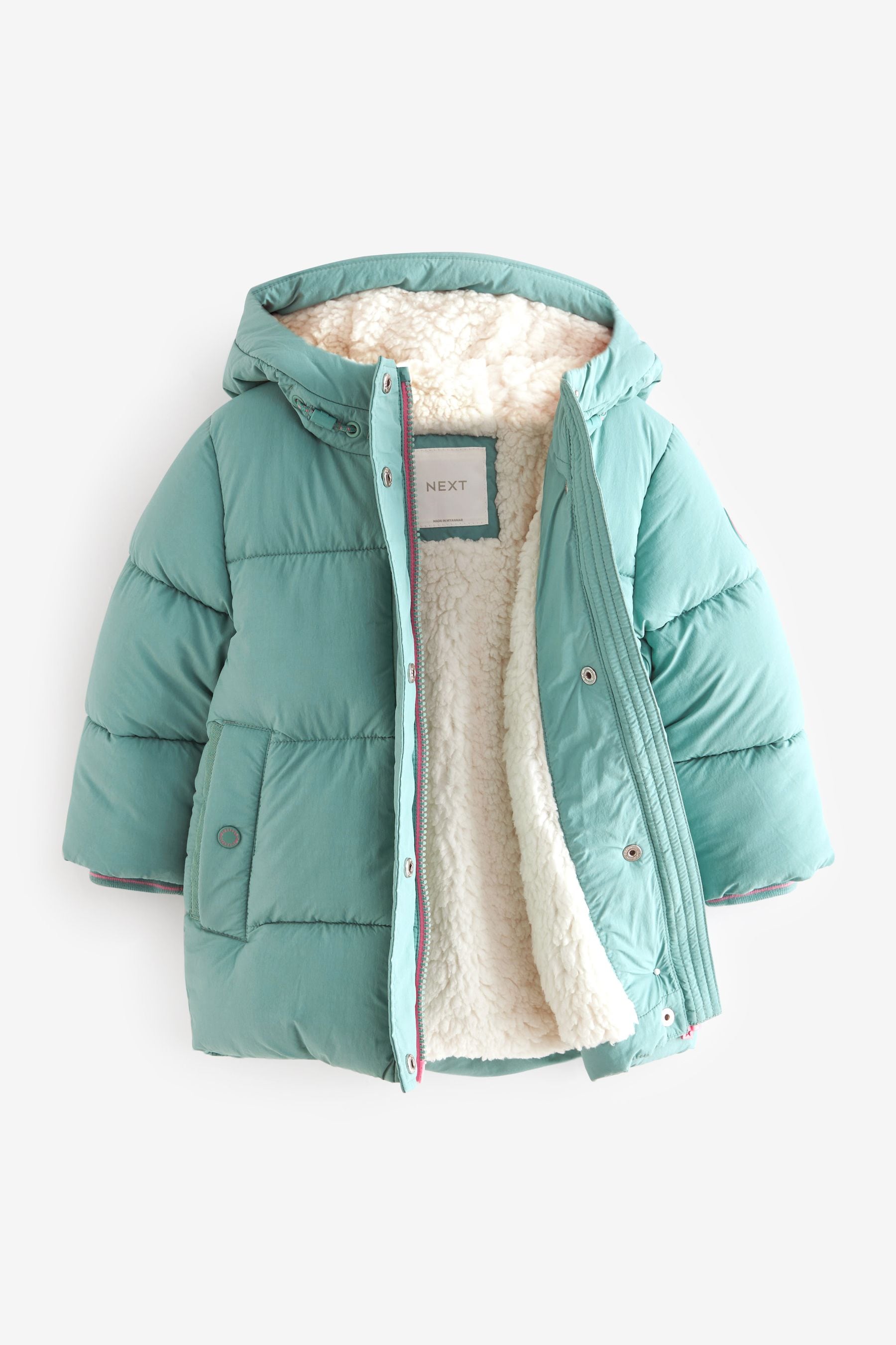 Teal Blue Shower Resistant Padded Coat (3mths-7yrs)