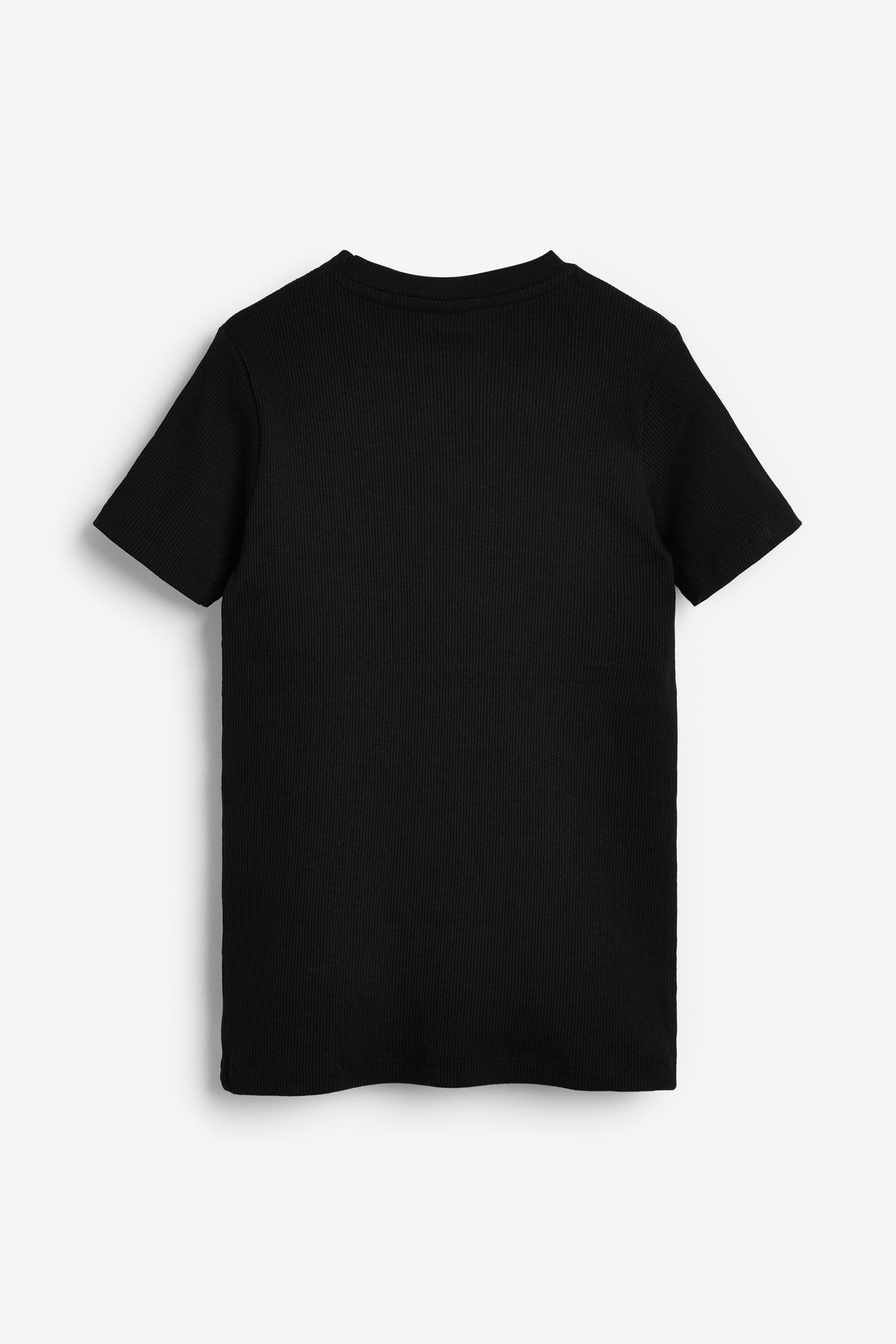 Black 3 Pack Cotton Rib T-Shirts (1.5-16yrs)