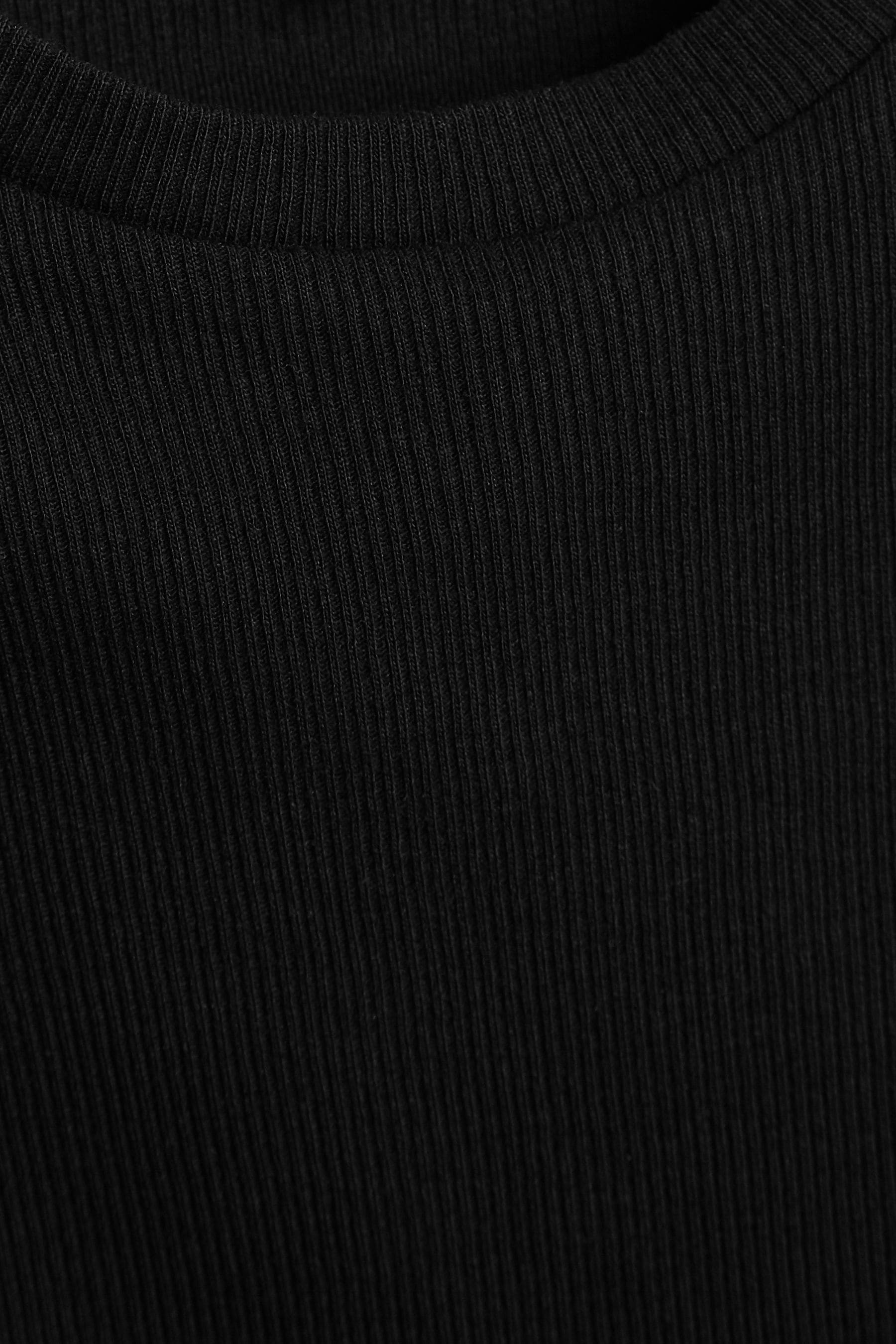 Black 3 Pack Cotton Rib T-Shirts (1.5-16yrs)