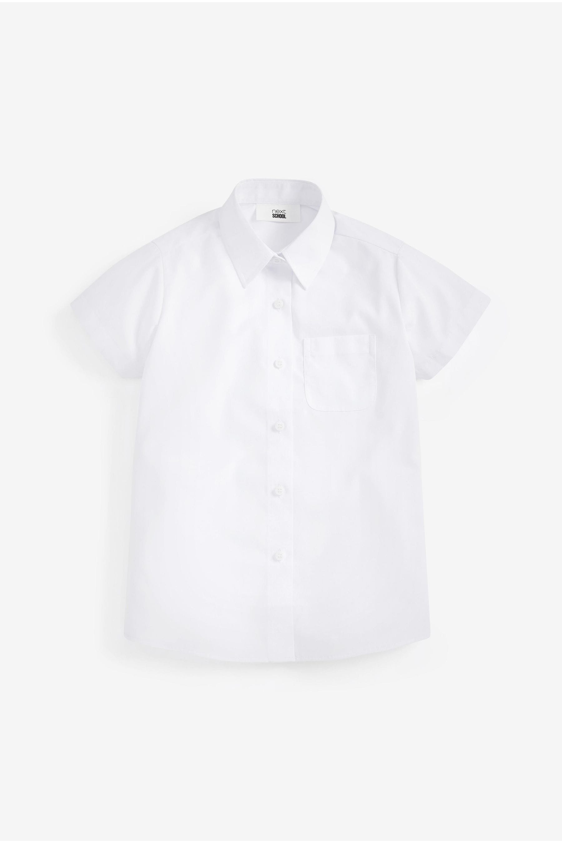 White 5 Pack Short Sleeve School Shirts (3-18yrs)