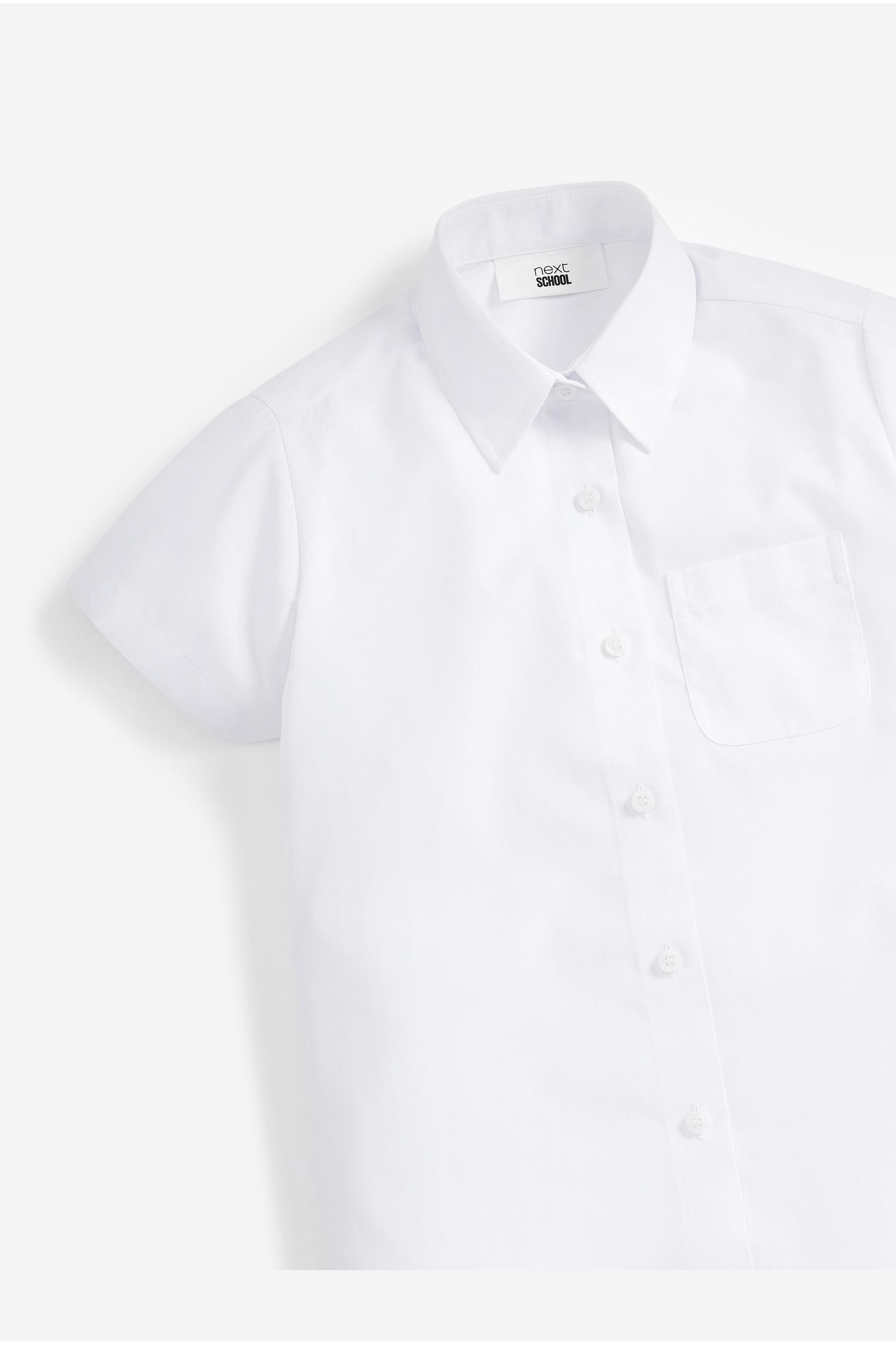 White 5 Pack Short Sleeve School Shirts (3-18yrs)