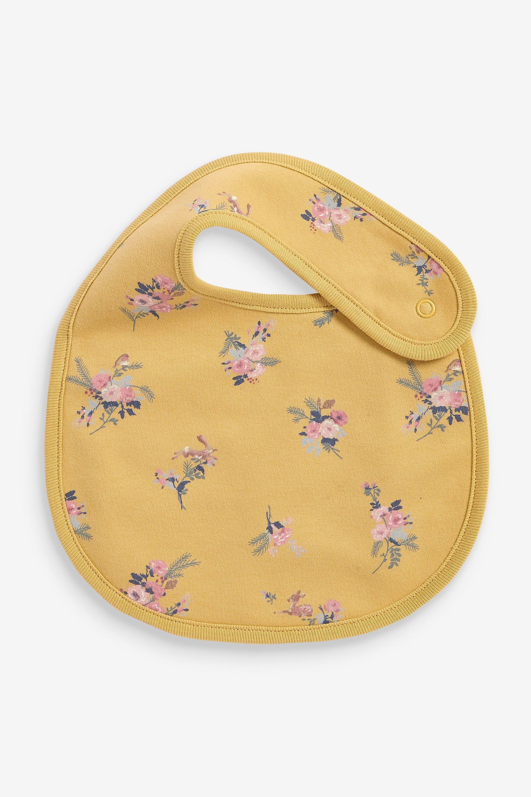 Pink Floral 3 Pack Baby Bibs