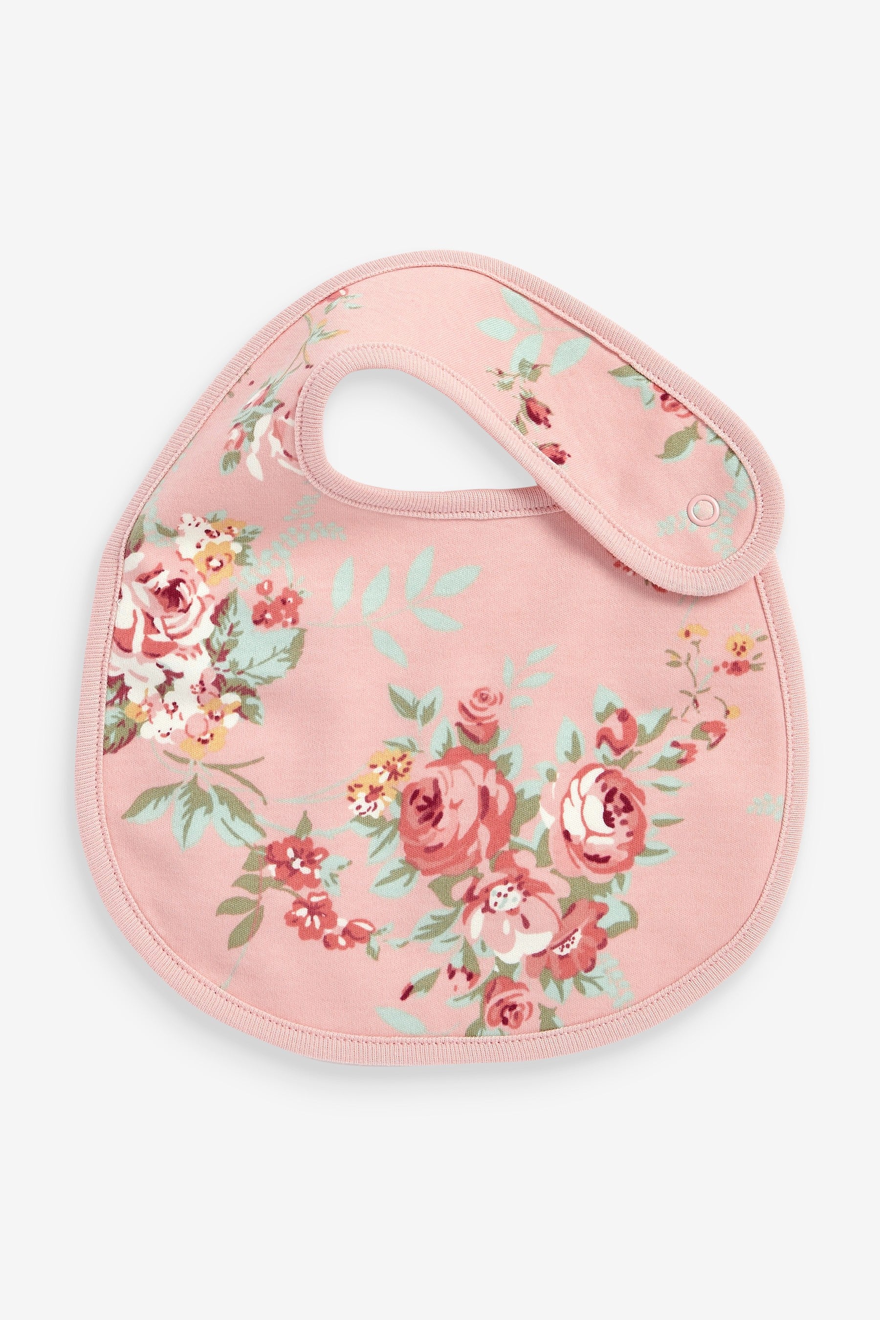 Pink Floral 3 Pack Baby Bibs