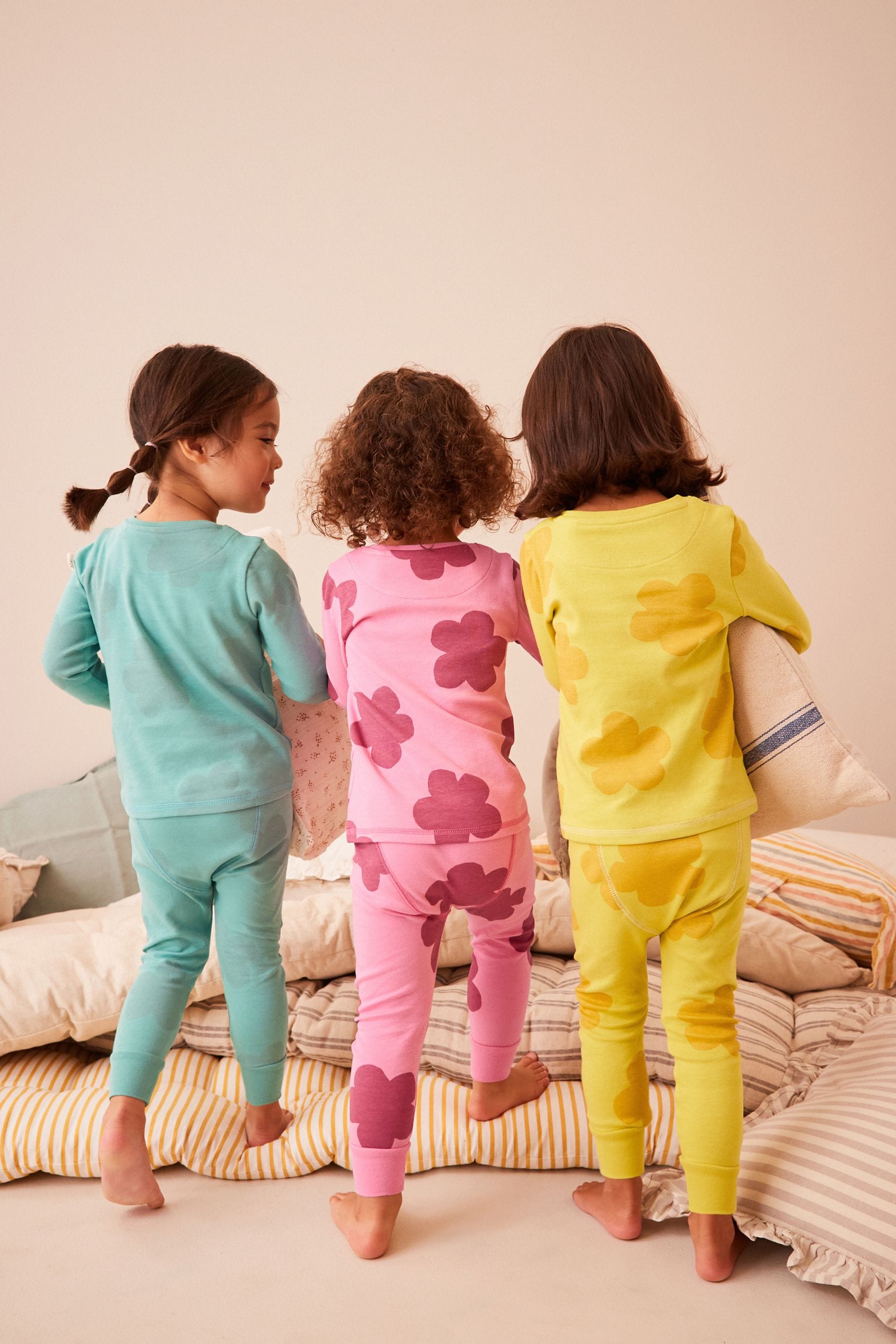 Multi Bright Character 3 Pack Long Sleeve Printed Pyjamas (9mths-8yrs)