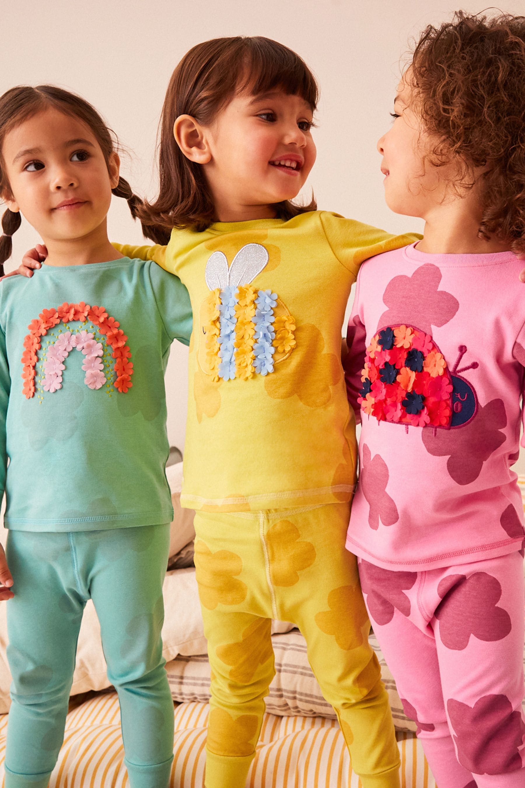 Multi Bright Character 3 Pack Long Sleeve Printed Pyjamas (9mths-8yrs)