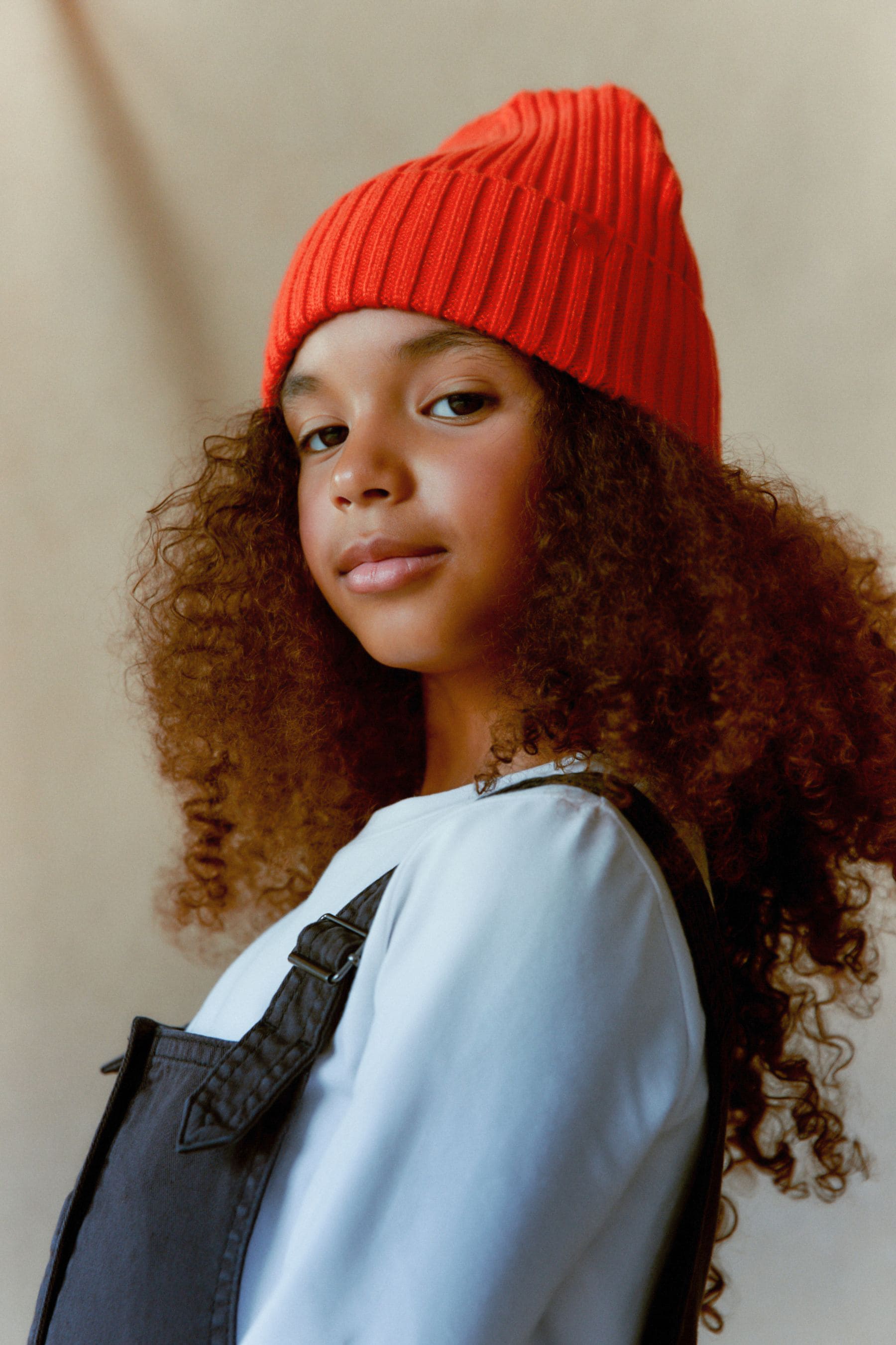 Red Rib Beanie Hat (1-16yrs)