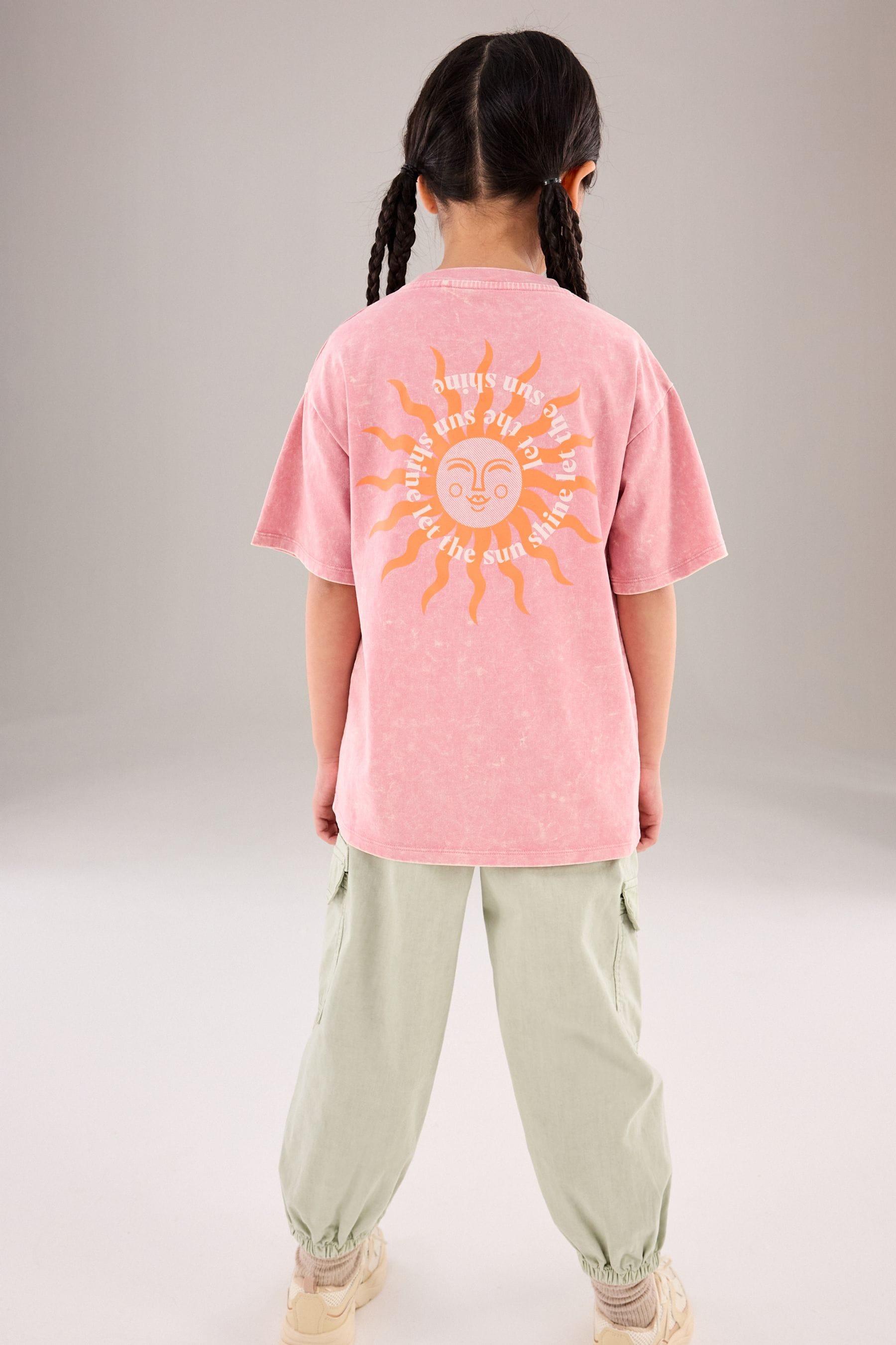 Pink Oversized Graphic T-Shirt (3-16yrs)