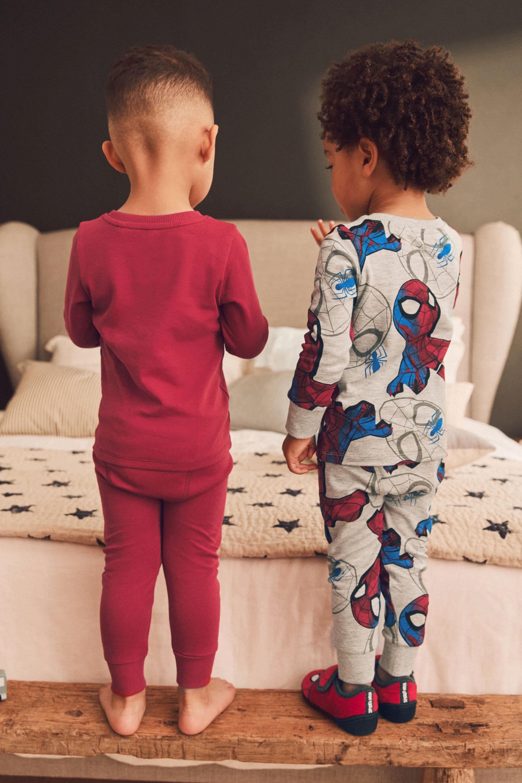 Red/Navy Spiderman 2 Pack Snuggle Pyjamas (12mths-10yrs)