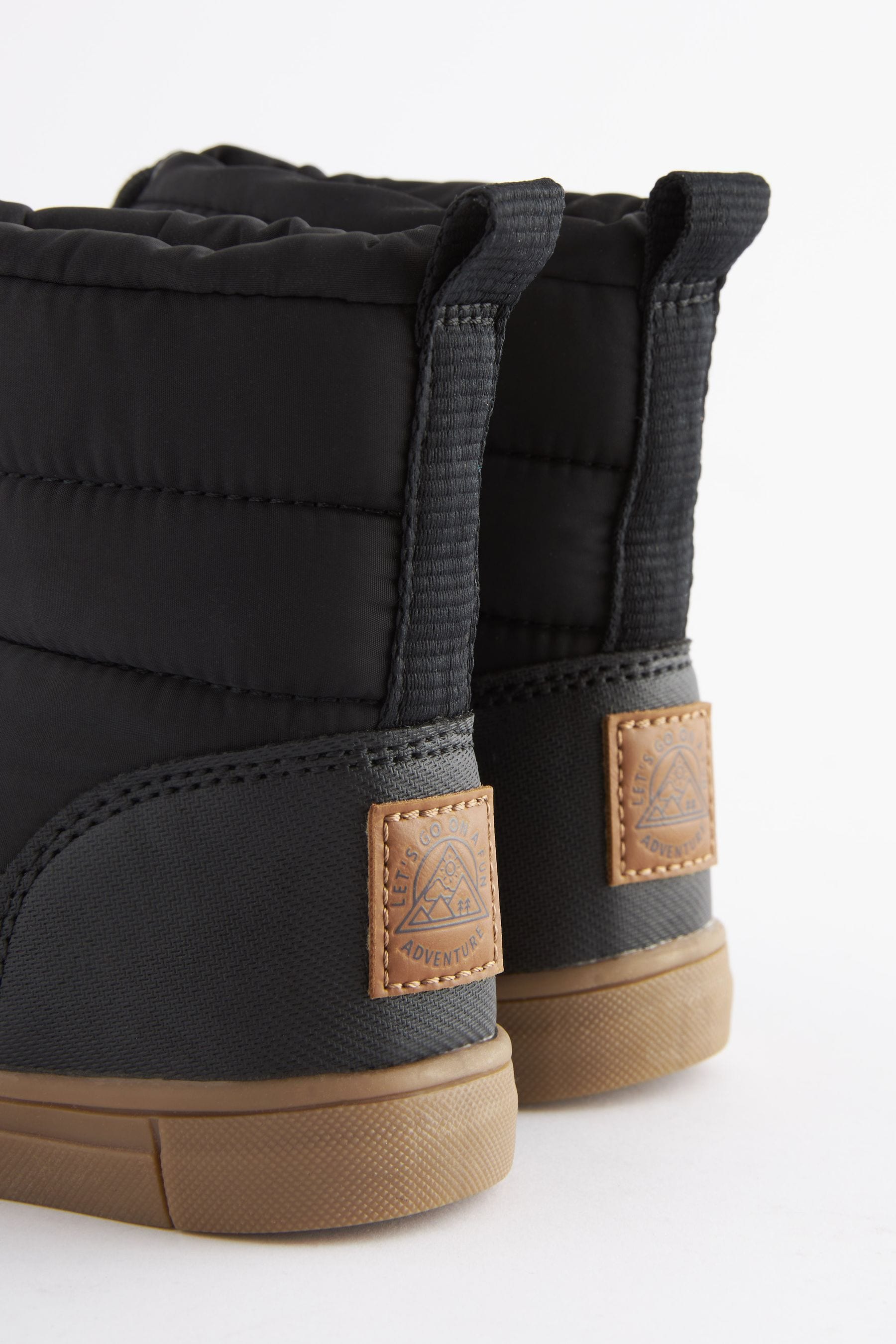 Black Thermal Thinsulate™ Lined Quilted Water Resistant Boots