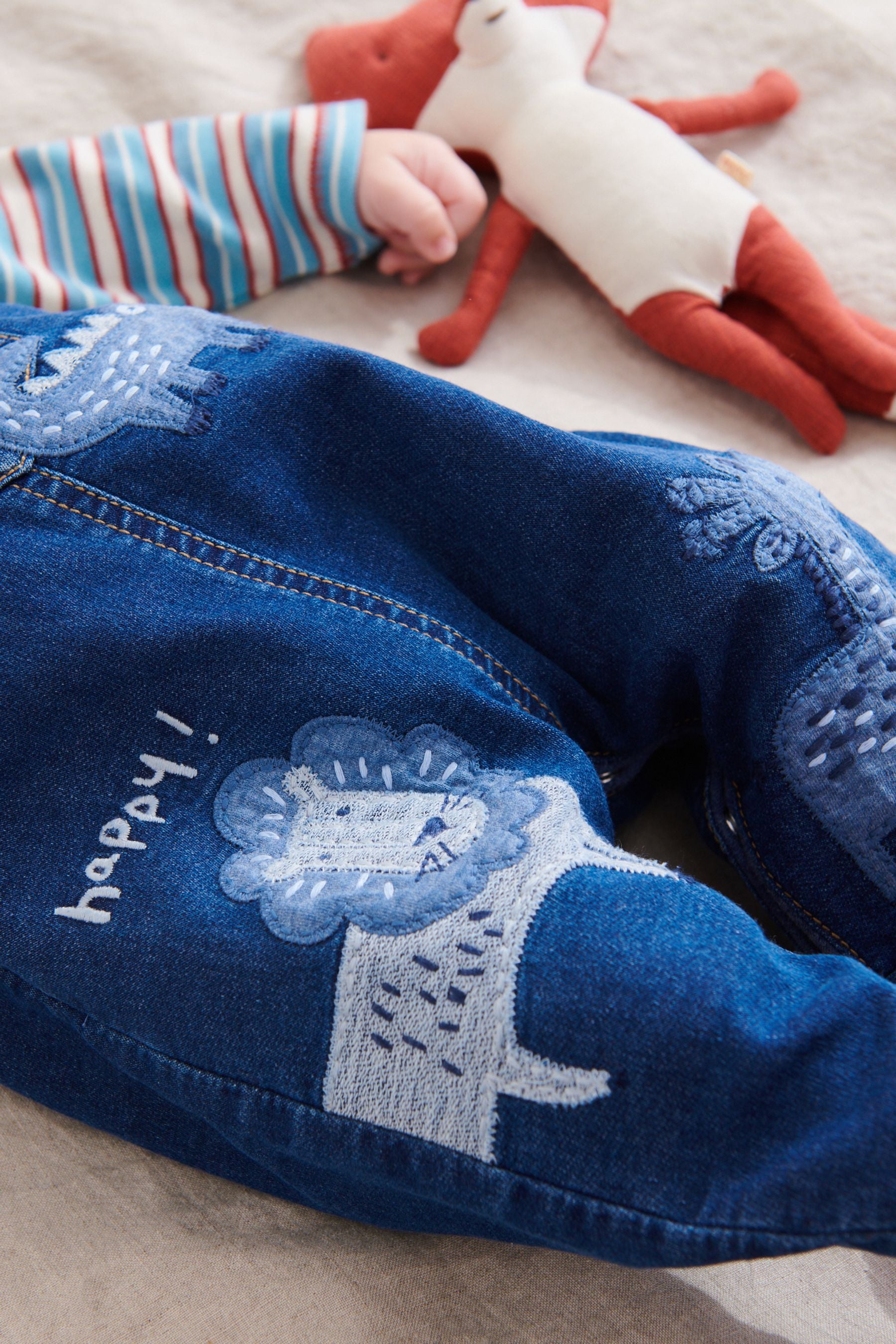 Blue Lion Baby 2 Piece Denim Dungaree And Bodysuit Set (0mths-2yrs)