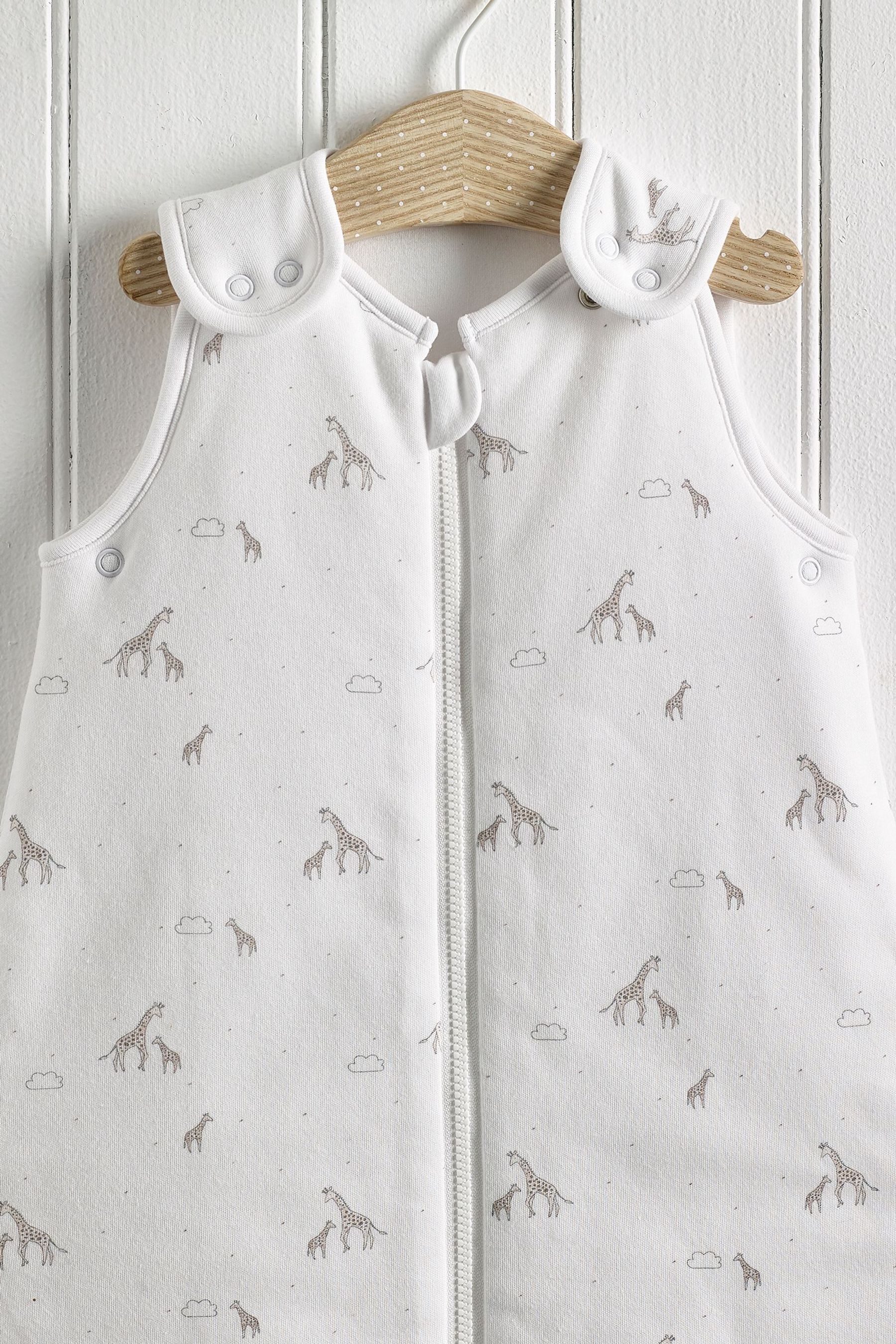 2 Pack Cream Baby Gentle Giraffe 100% Cotton 2.5 Tog Sleep Bags