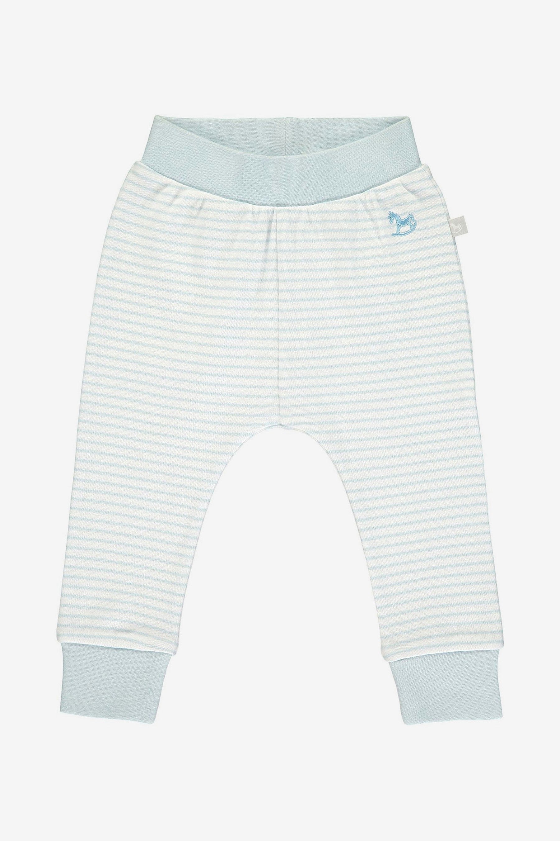 The Little Tailor Blue Yarn Dyed Stripe Jersey Slouch Pants