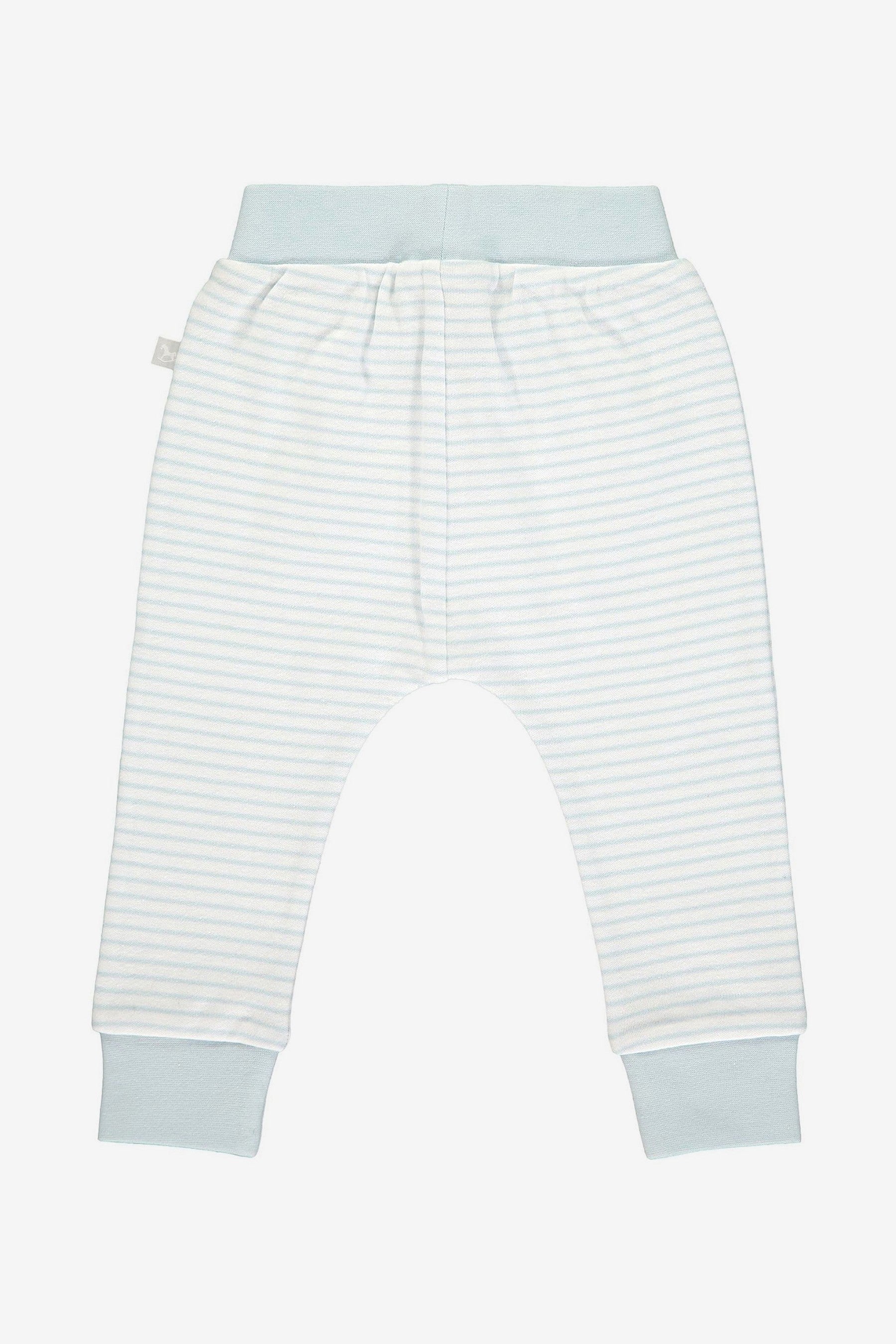 The Little Tailor Blue Yarn Dyed Stripe Jersey Slouch Pants