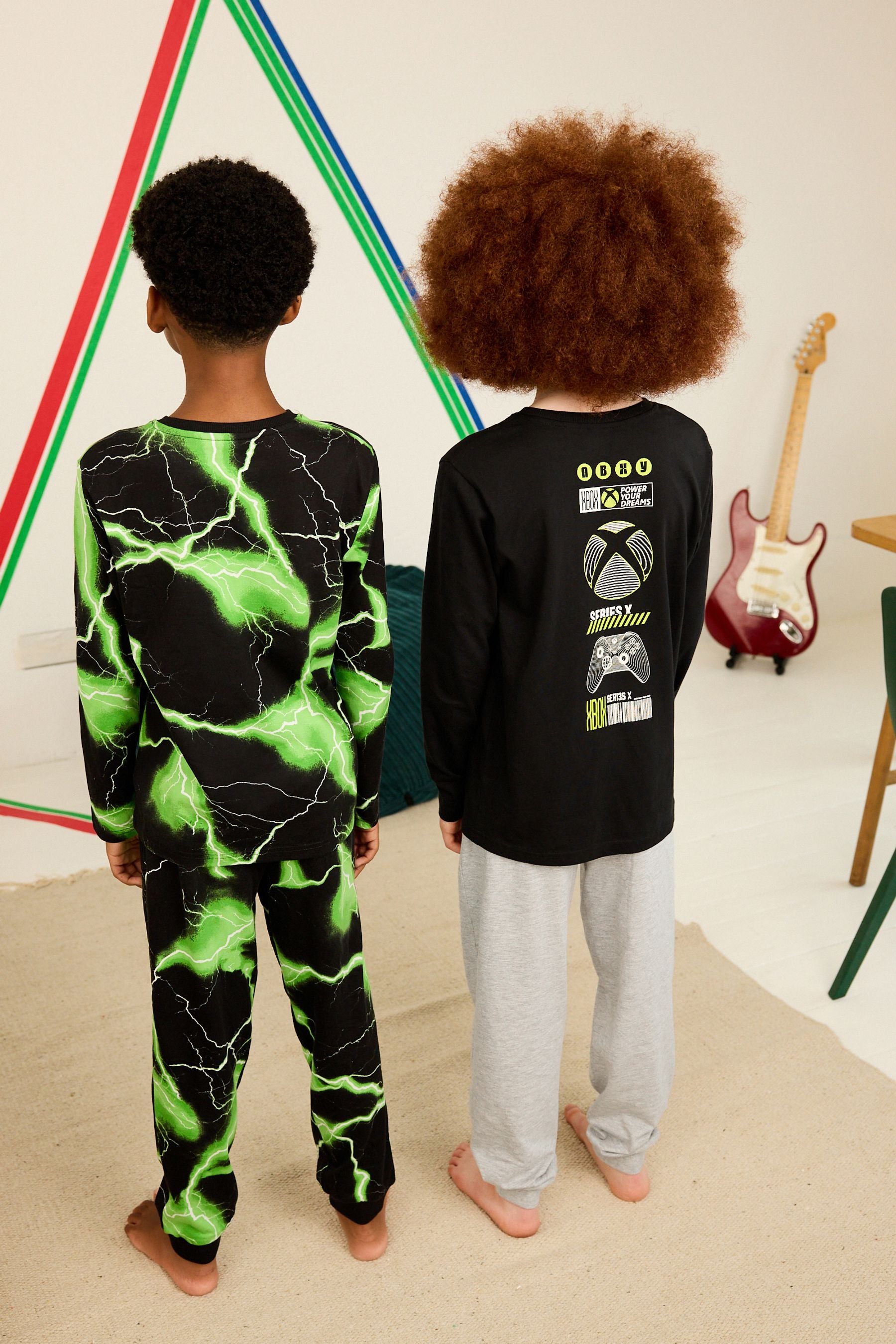 Black/Green Xbox Pyjamas 2 Pack (5-16yrs)