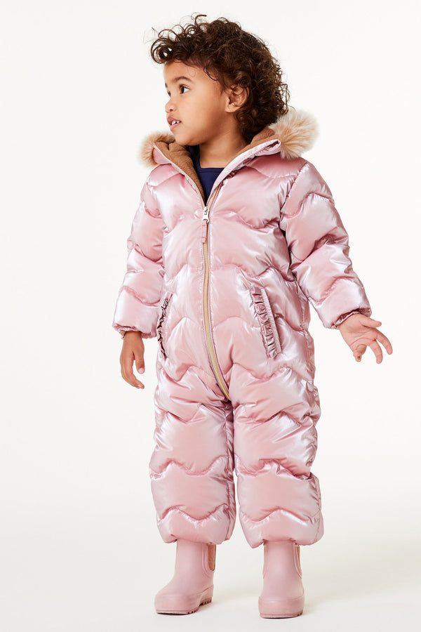 Pink Shower Resistant Metallic Snowsuit (3mths-7yrs)