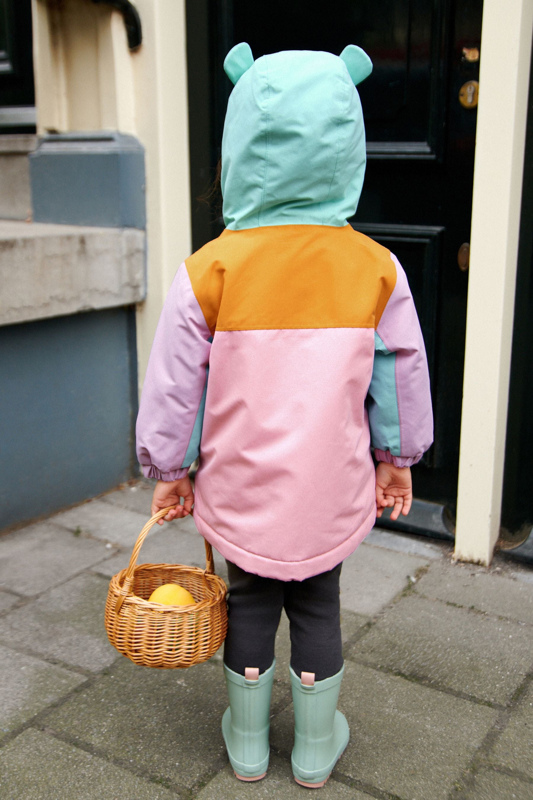 Pink Waterproof Colourblock Jacket (9mths-7yrs)