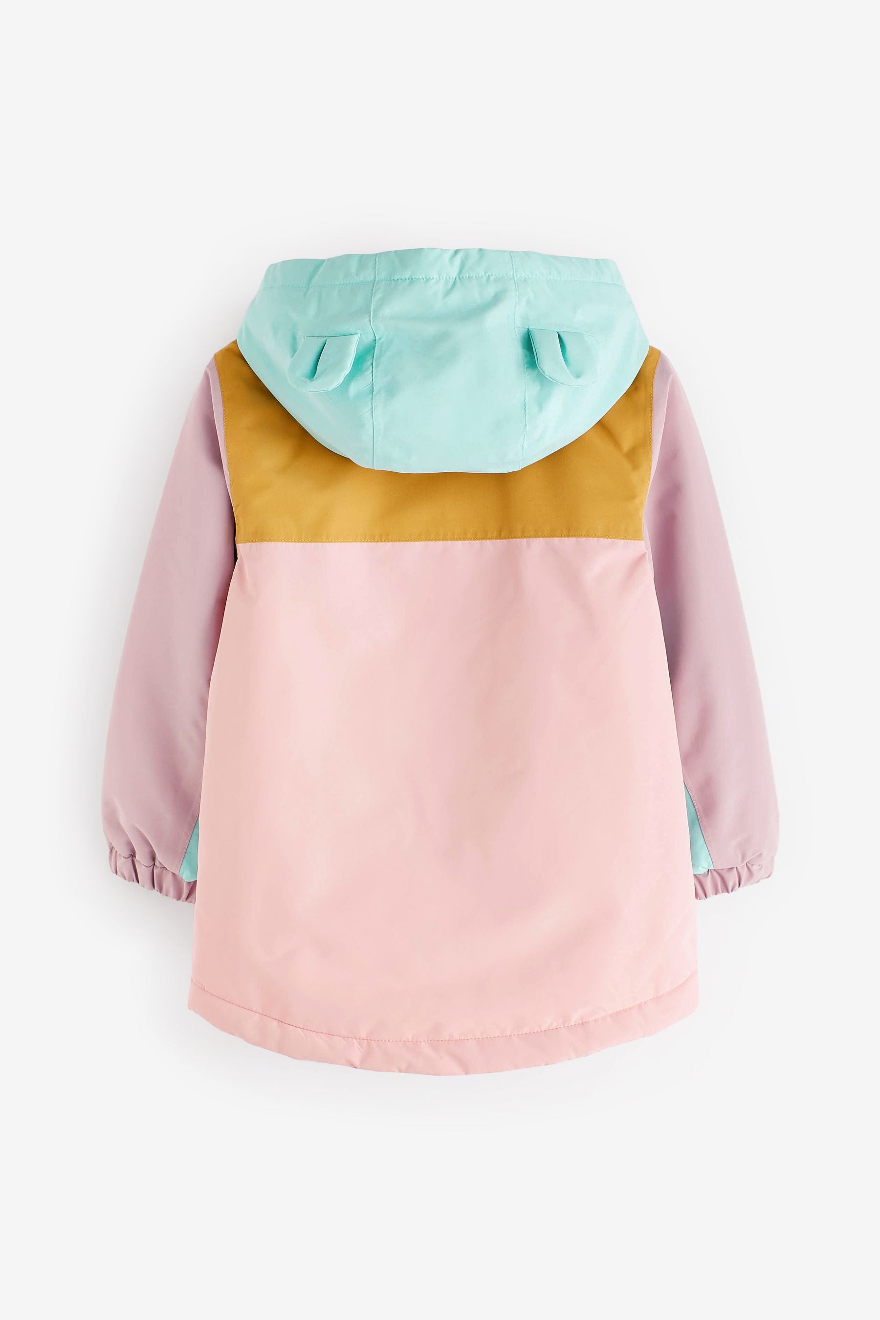 Pink Waterproof Colourblock Jacket (9mths-7yrs)