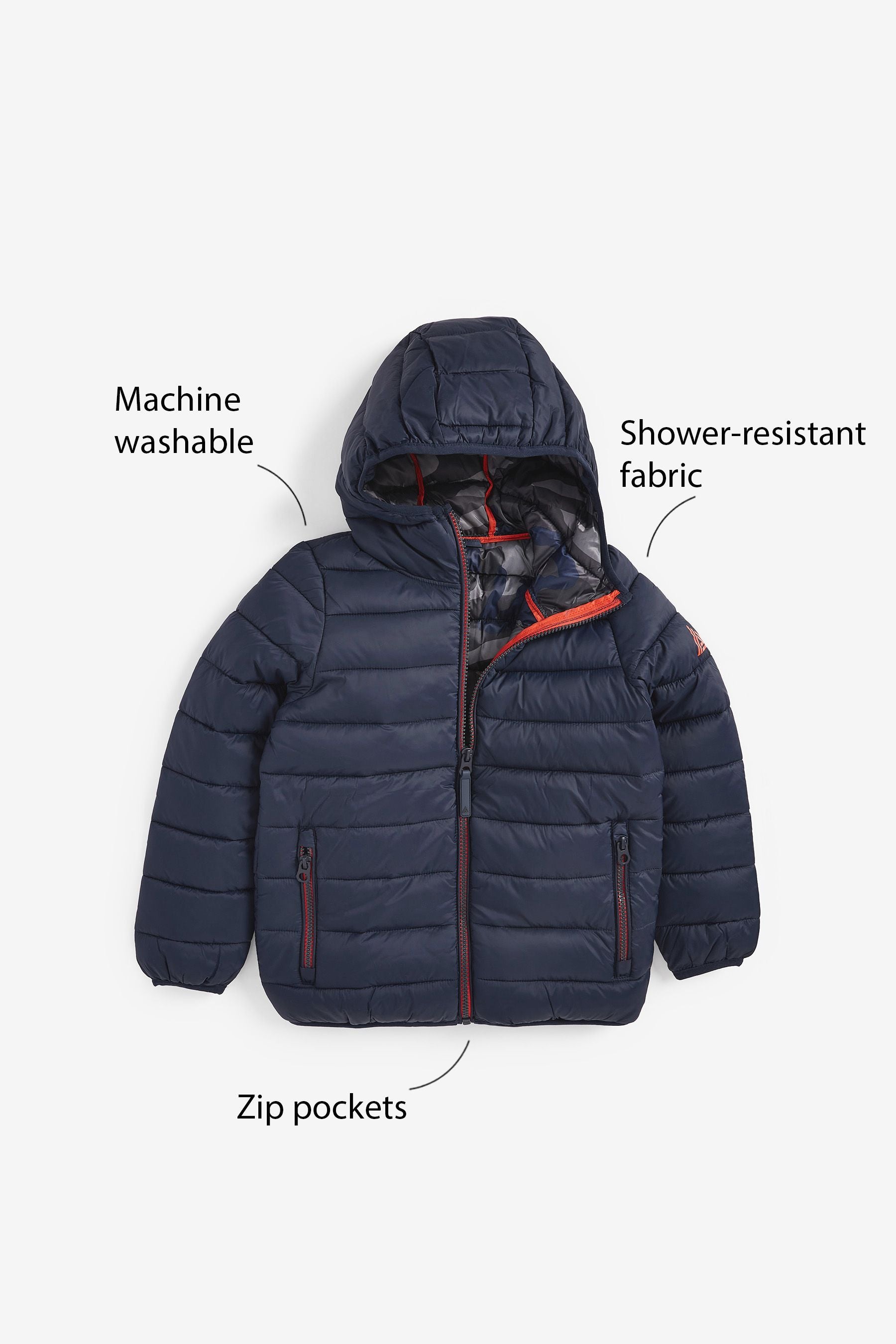 Navy Blue Puffer Jacket (3-16yrs)