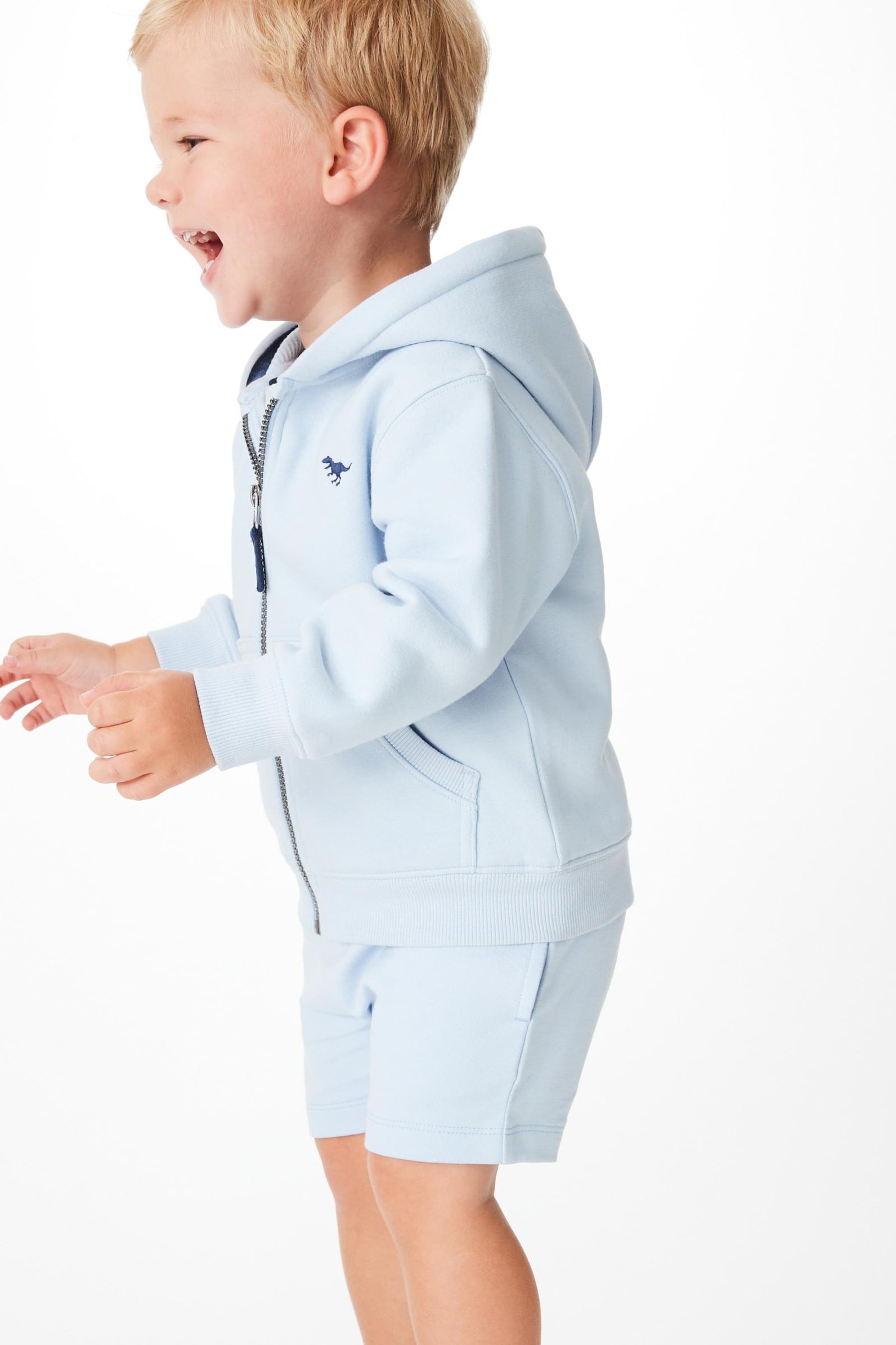 Pale Blue Essential Zip Through Hoodie (3mths-7yrs)