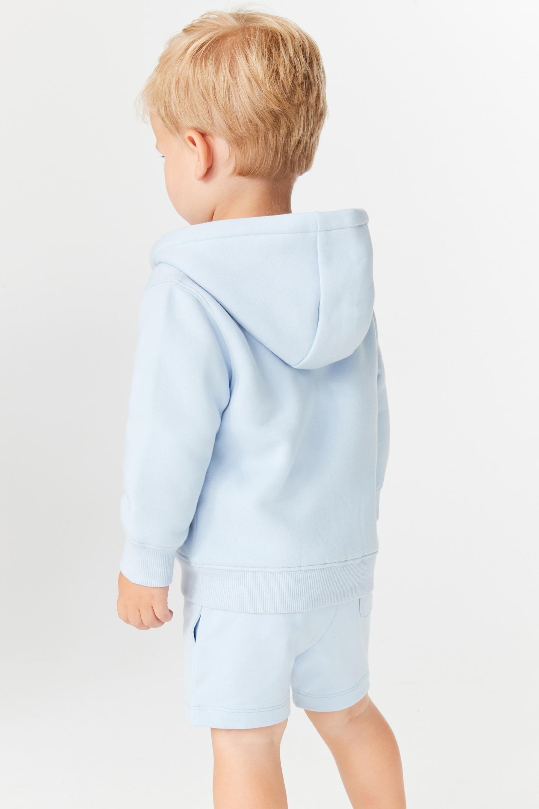 Pale Blue Essential Zip Through Hoodie (3mths-7yrs)