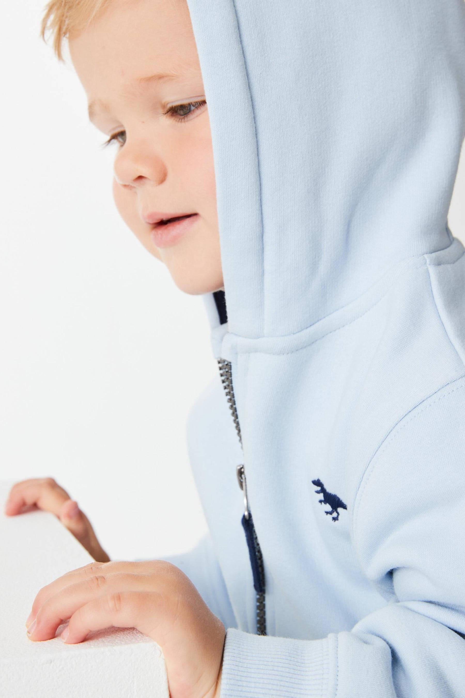 Pale Blue Essential Zip Through Hoodie (3mths-7yrs)