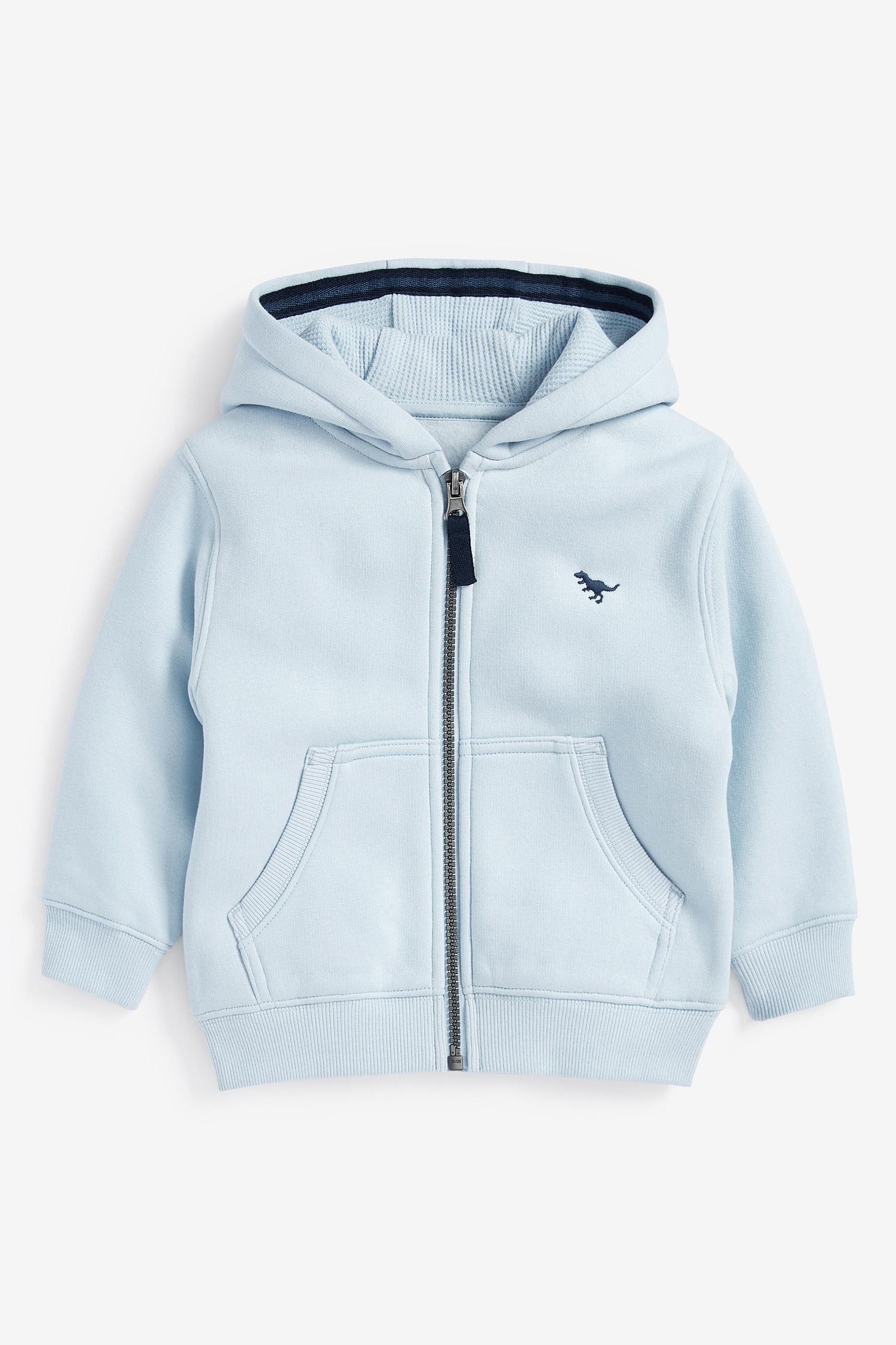 Pale Blue Essential Zip Through Hoodie (3mths-7yrs)