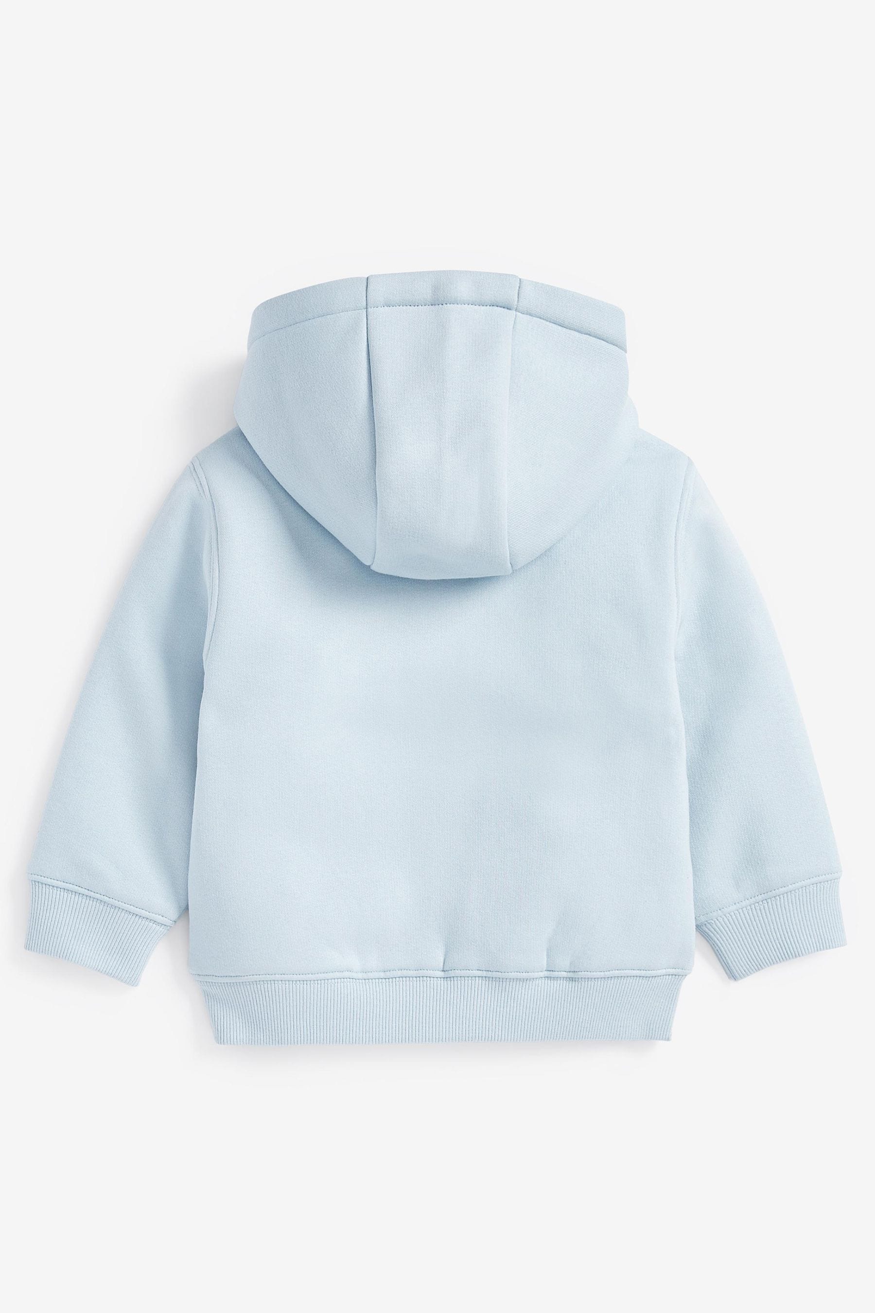 Pale Blue Essential Zip Through Hoodie (3mths-7yrs)