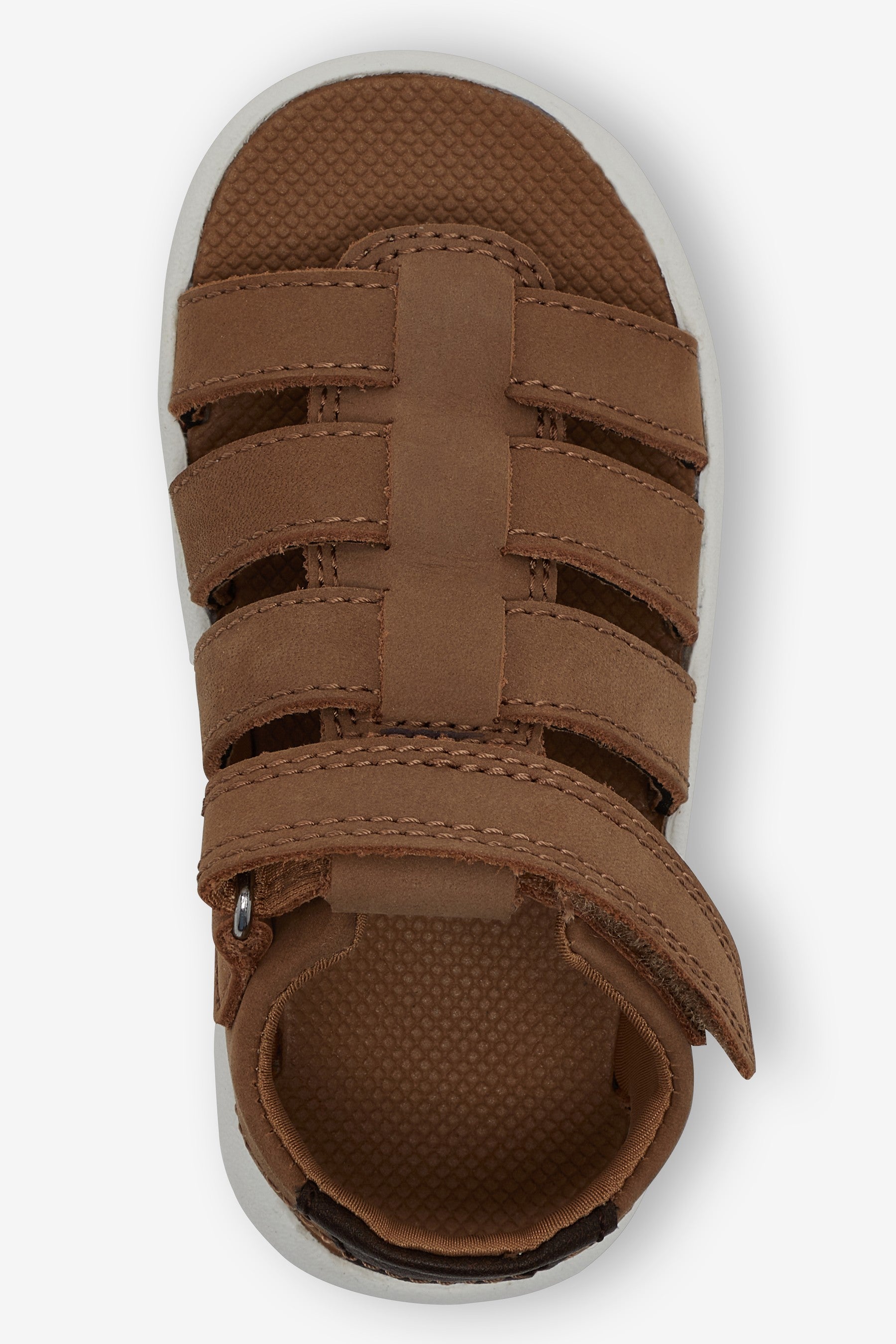 Tan Brown Lightweight Leather Fisherman Sandals