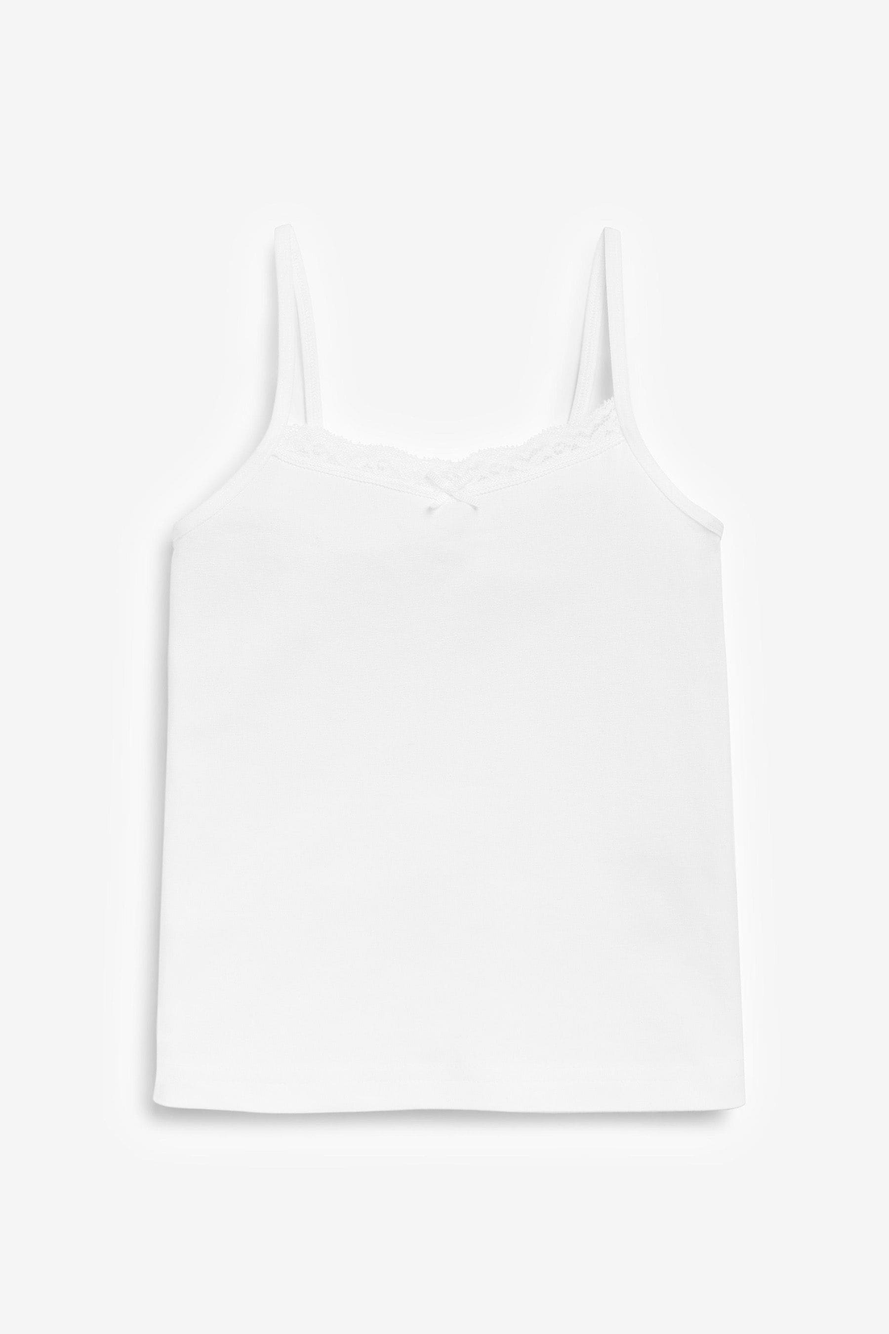 White 10 Pack Strappy Cami Vests (1.5-16yrs)